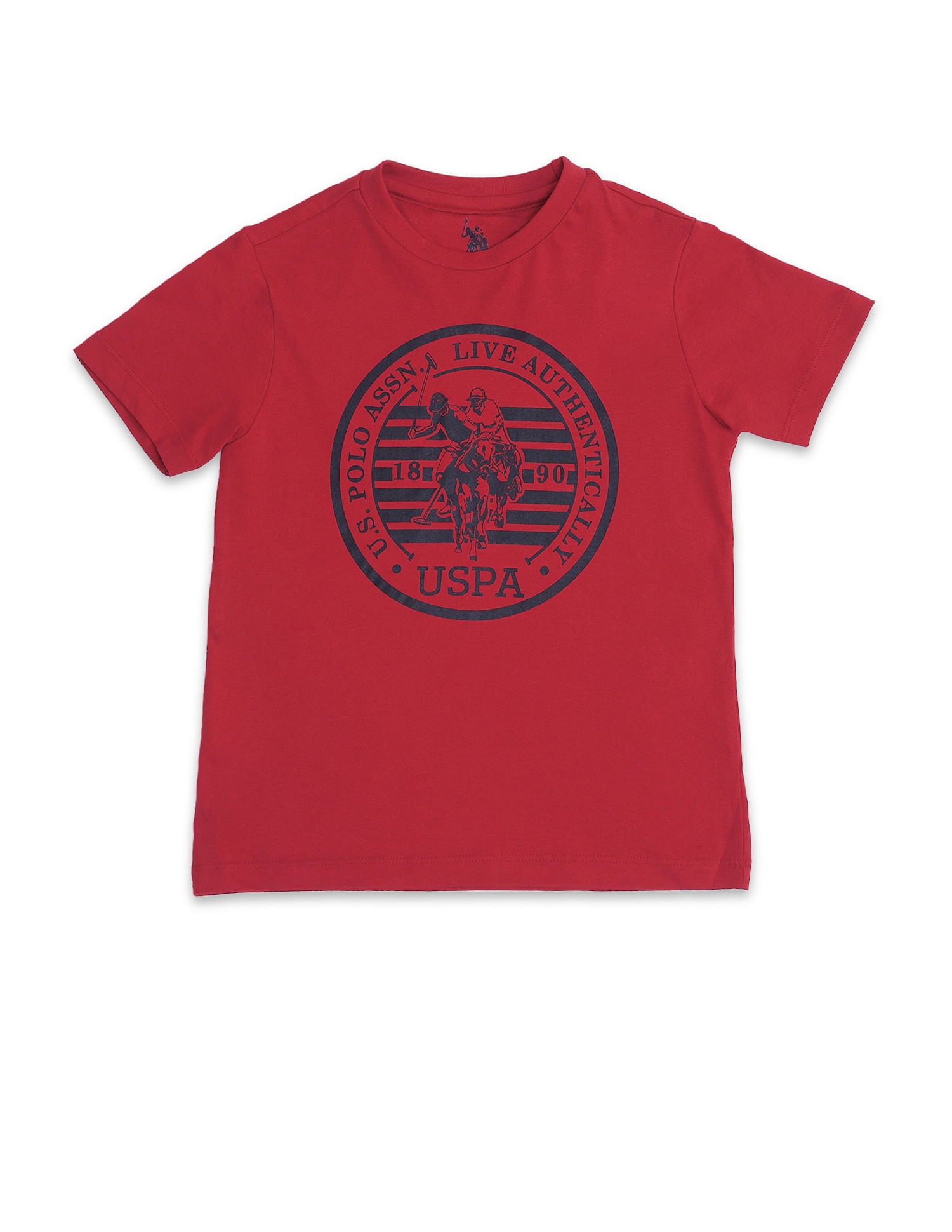 Boys Pure Cotton Regular T-shirt Red - U.S. POLO ASSN. | Large