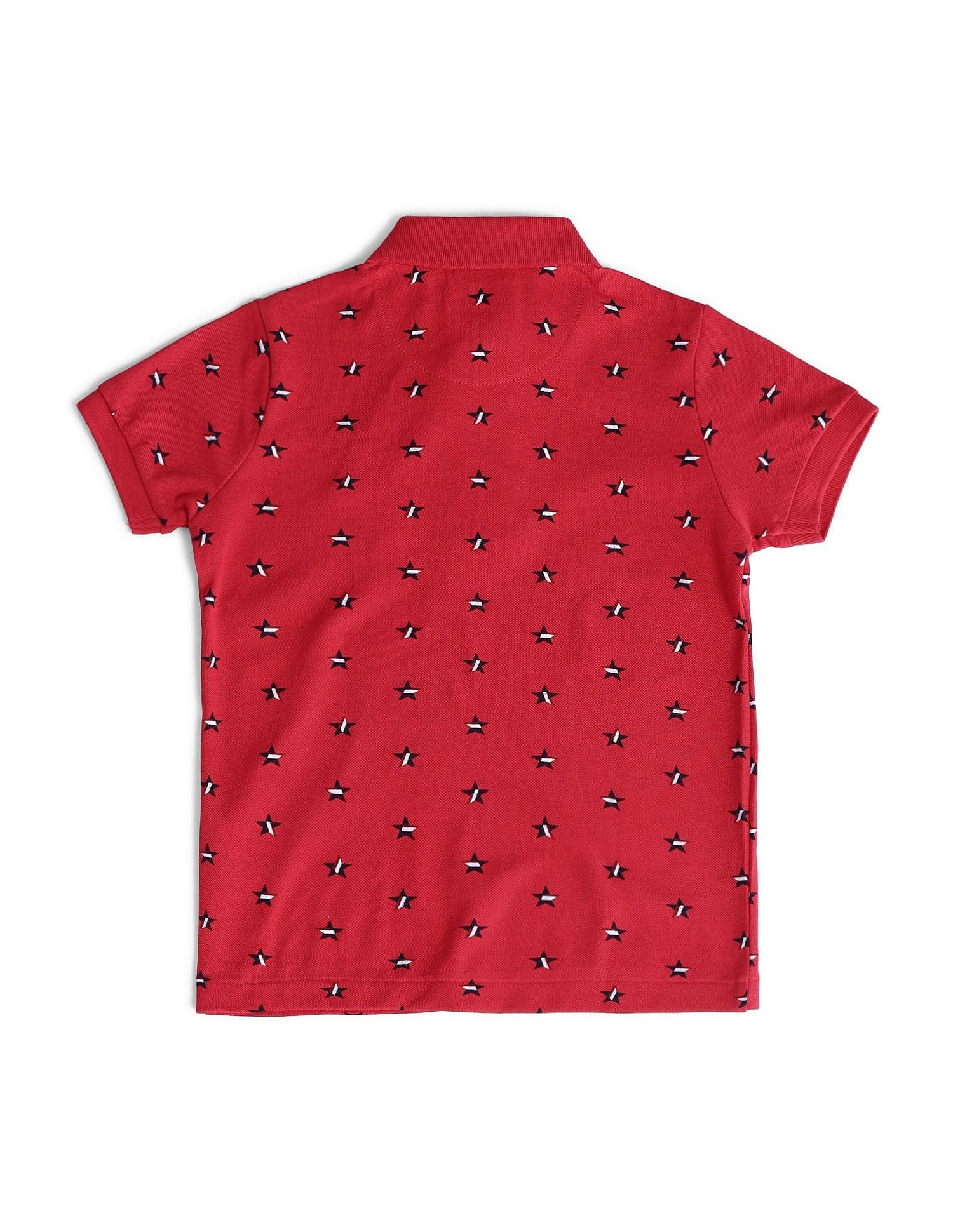Boys Geometric Polo Shirt Medium Red - U.S. POLO ASSN. | Large