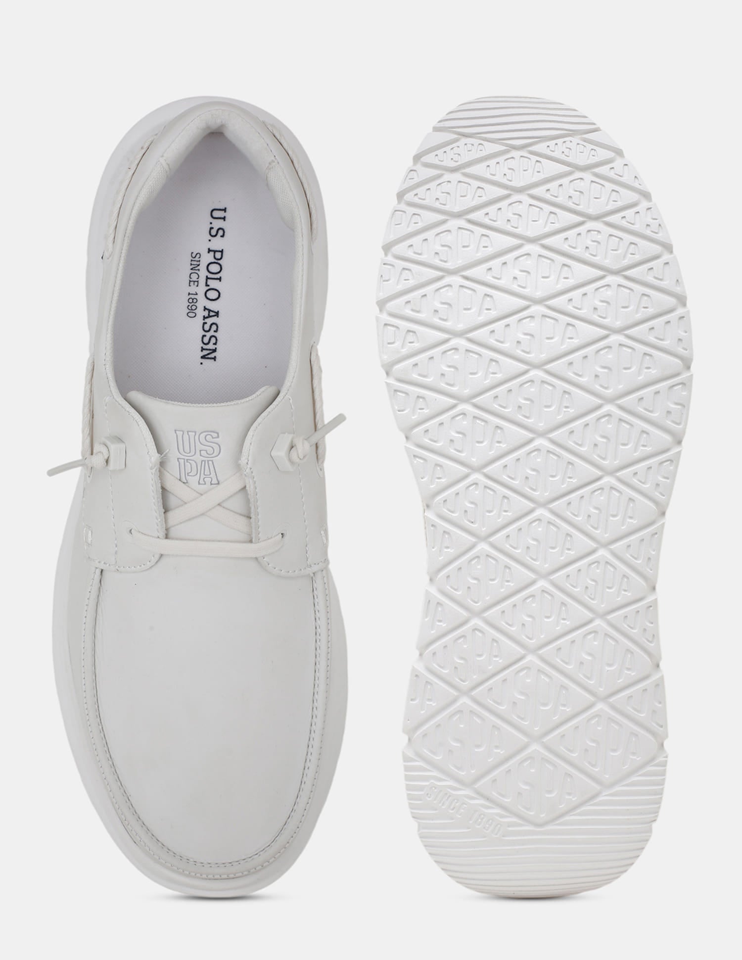 Round Toe Slip Ons Auston Sneakers White - U.S. Polo Assn. India | Large