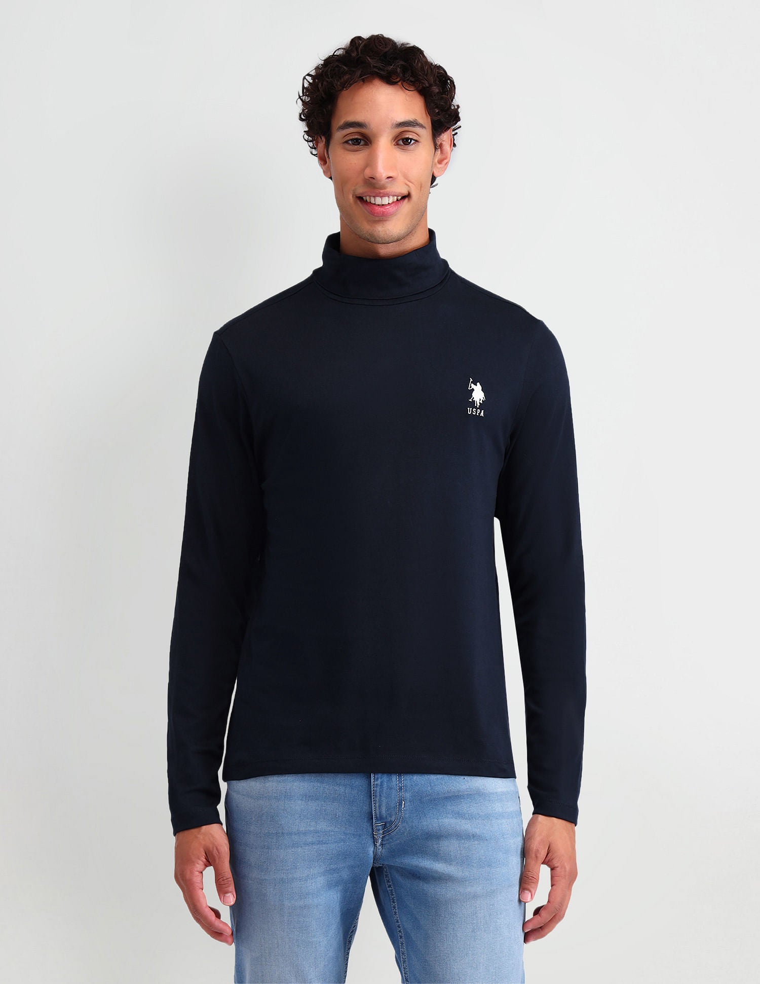 Outdoor Muscle Fit Solid T-Shirt Navy - U.S. POLO ASSN. | Large