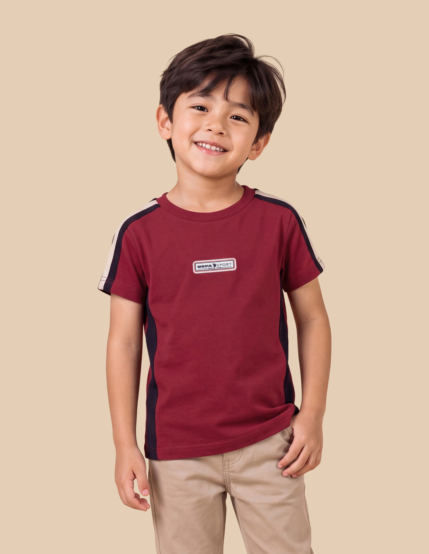 Solid Regular Fit T-Shirt Red - U.S. Polo Assn. India | Large
