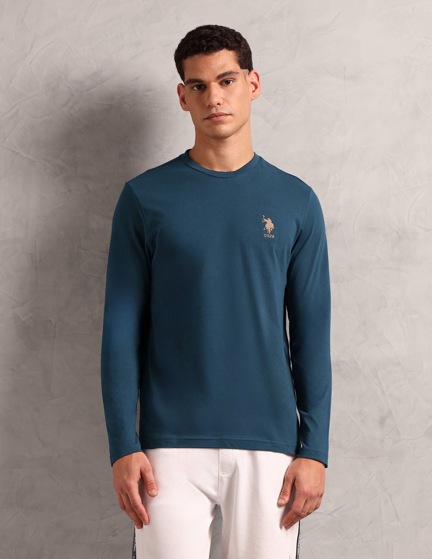 Comfort Fit Solid I693 Lounge T-Shirt - Pack Of 1 Teal - U.S. POLO ASSN. | Large