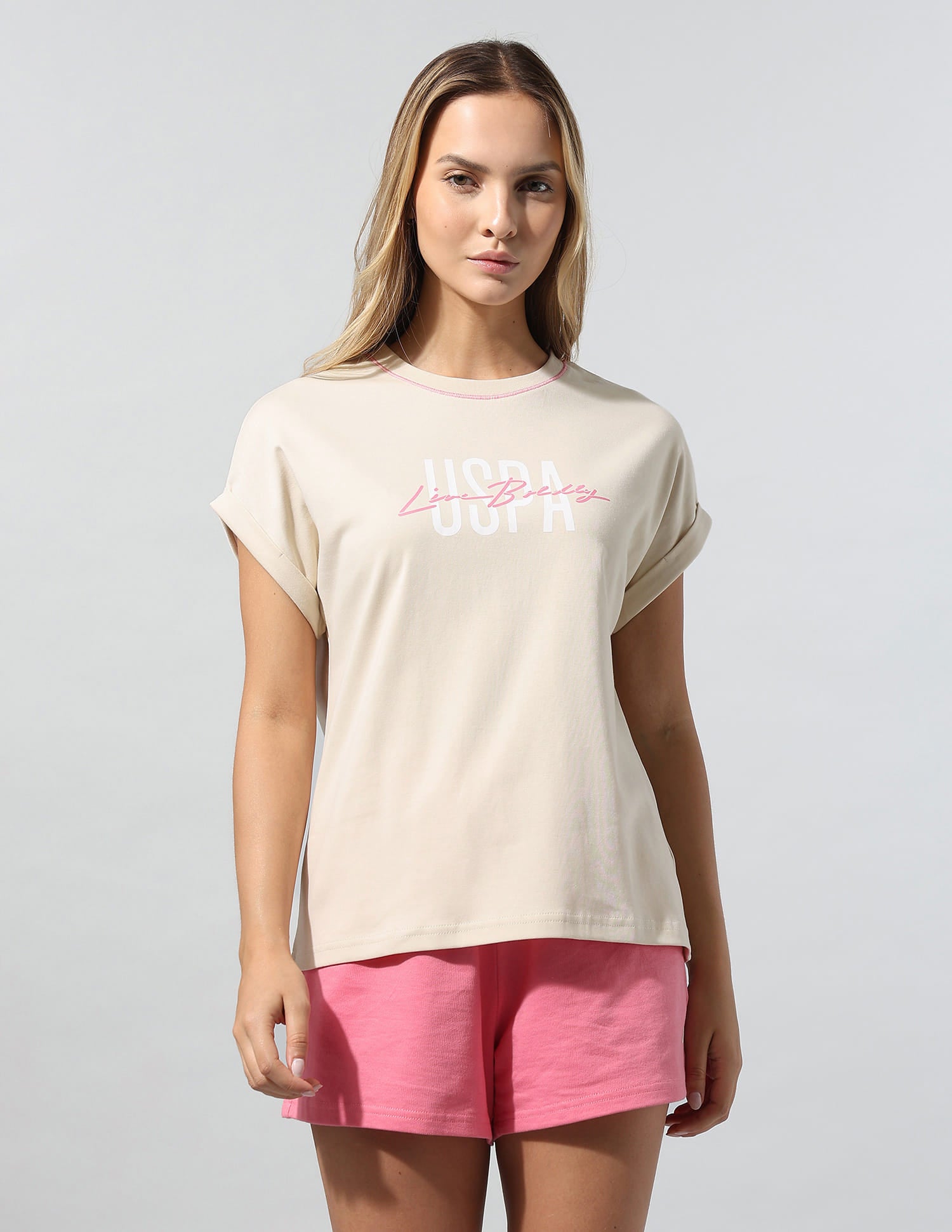 Brand Printed Regular Fit T-Shirt White - U.S. Polo Assn. India | Large