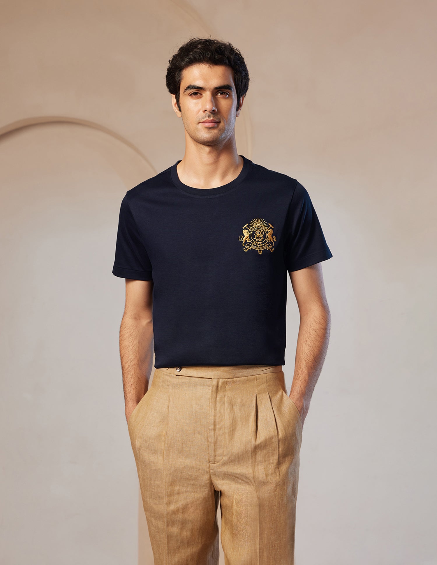 Pacho X Crest Logo Slim Fit T-Shirt Navy - U.S. POLO ASSN. | Large