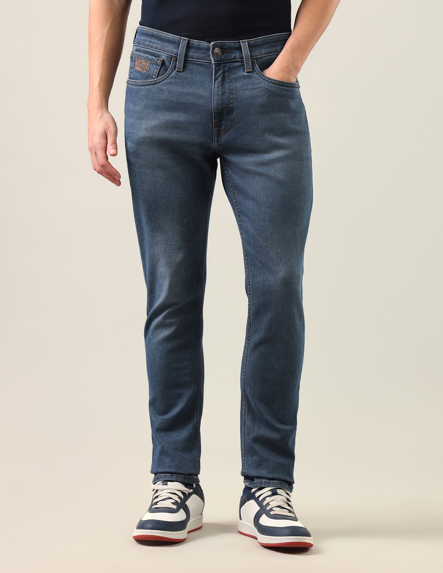 Brandon Slim-Tapered Fit Blue Jeans Blue - U.S. Polo Assn. India | Large