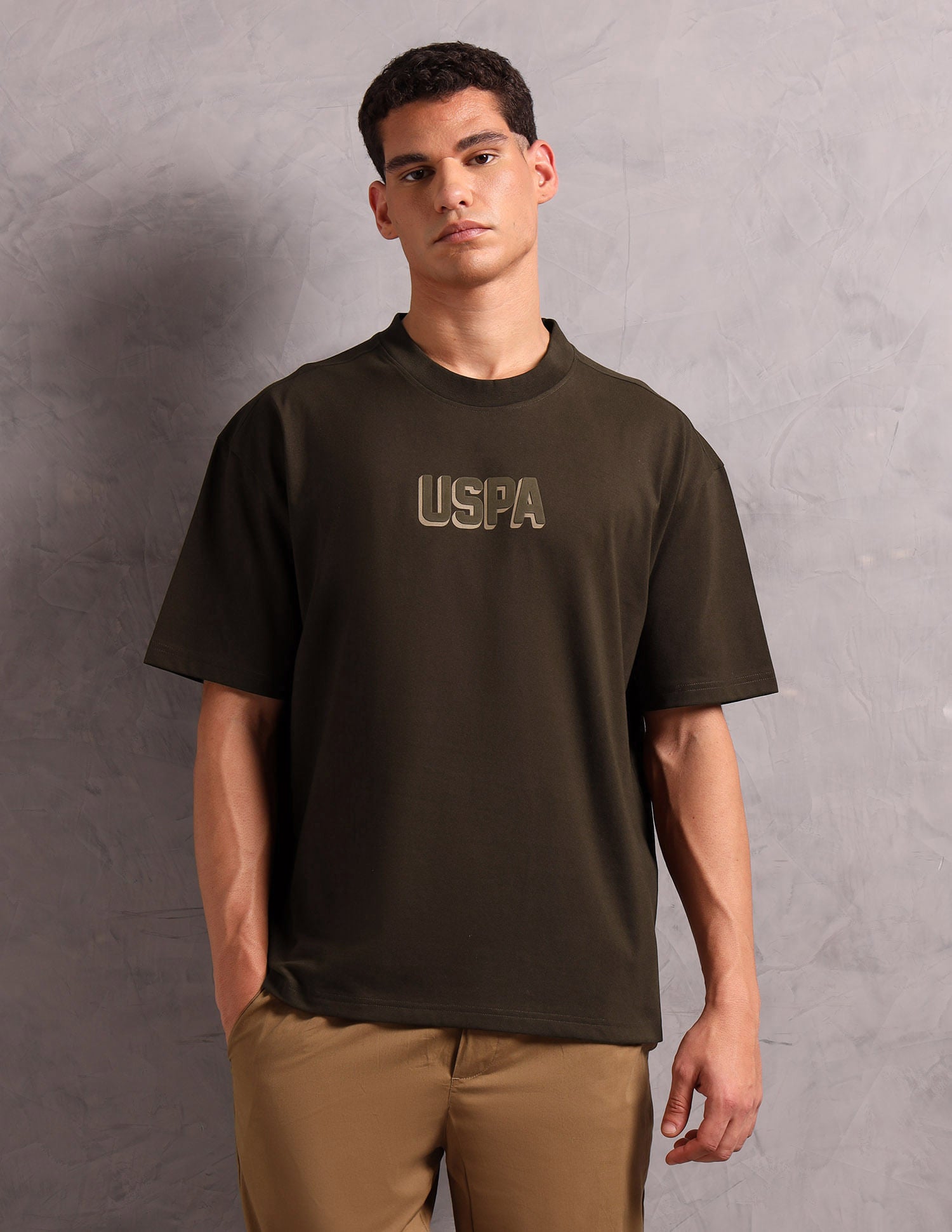 Oversized Fit Breathable OEE11 Lounge T-Shirt - Pack Of 1 Dark Brown - U.S. POLO ASSN. | Large