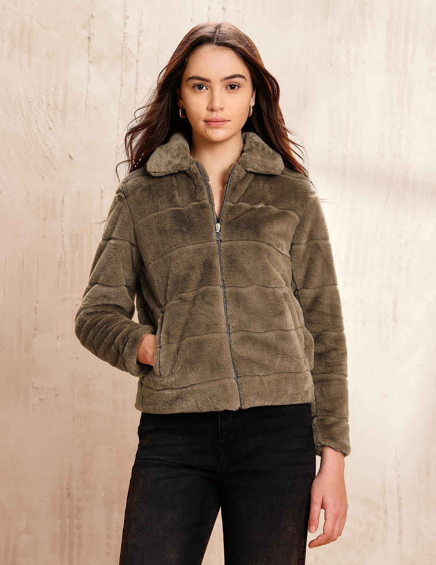 Solid Regular Fit Jacket Brown - U.S. POLO ASSN. | Large