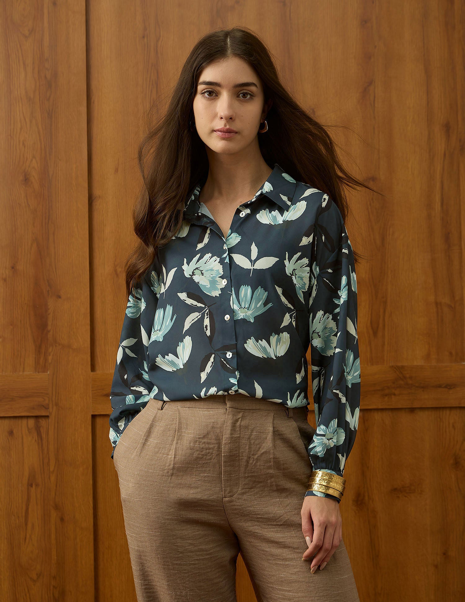 Floral Printed Relaxed Fit Shirt Multi-colour - U.S. POLO ASSN. | Large