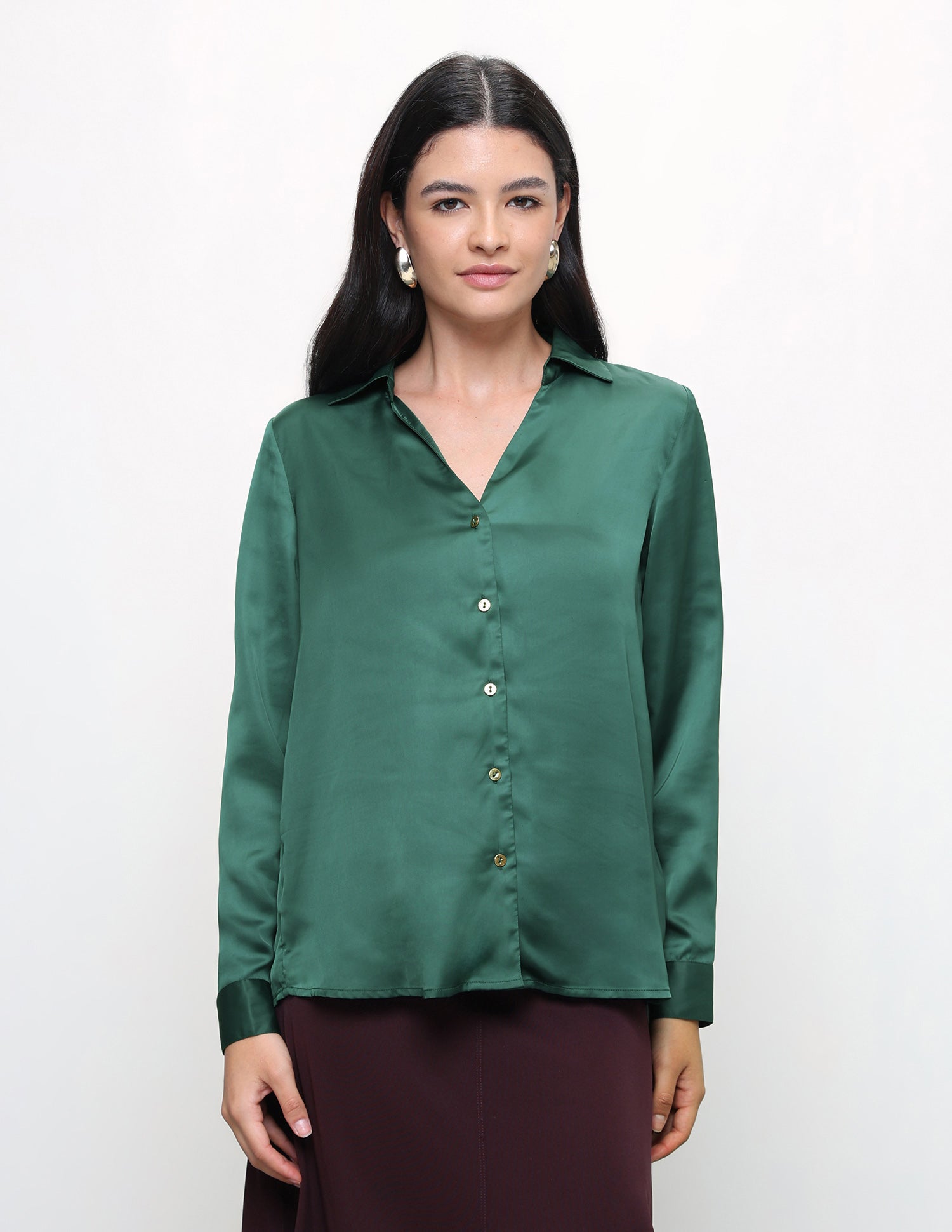 Solid Relaxed Fit Shirt Green - U.S. Polo Assn. India | Large