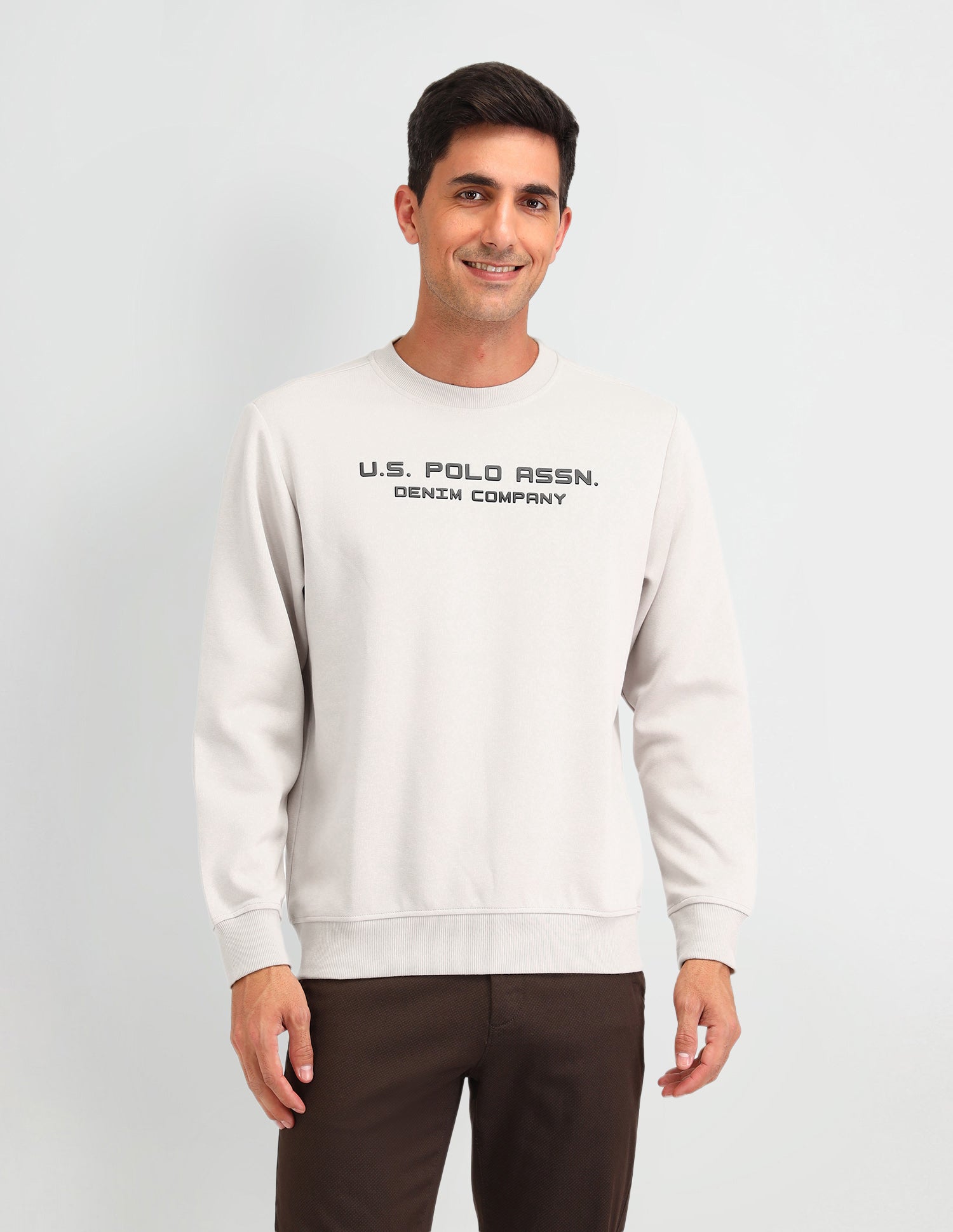 Brand Printed Regular Fit Sweatshirt Purple - U.S. Polo Assn. India | Large