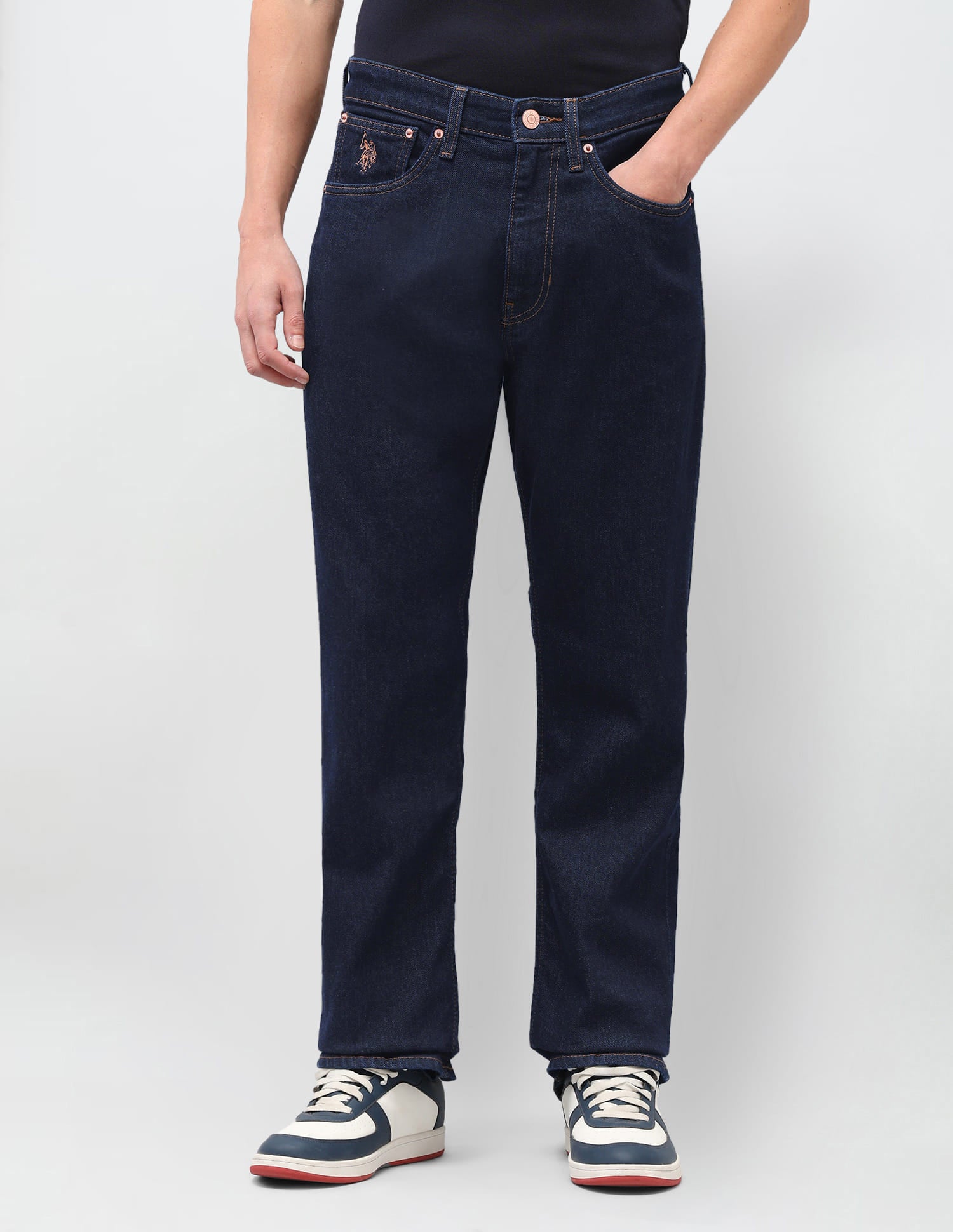 Solid Bootcut Jeans Blue - U.S. Polo Assn. India | Large