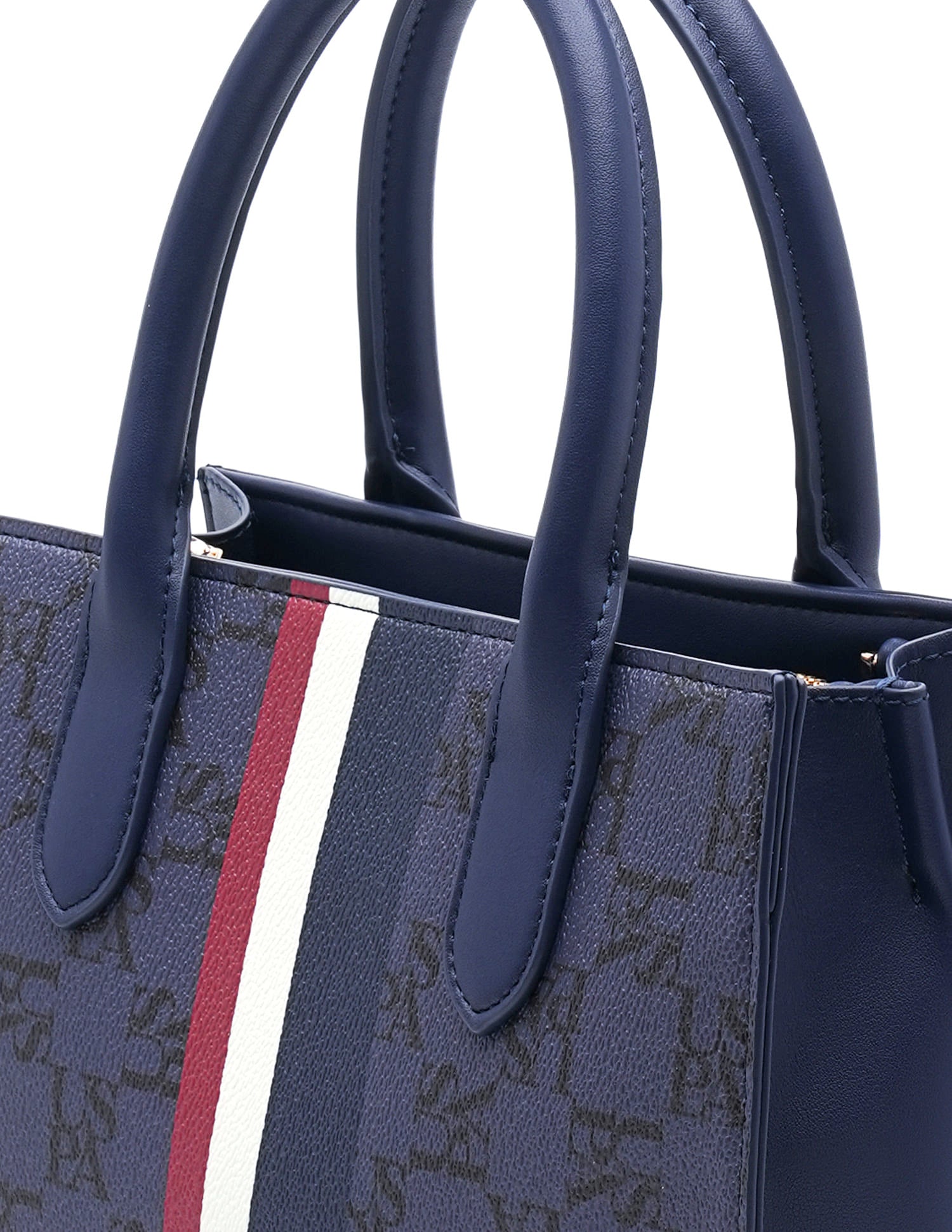 Carol Monogram Satchel Bag Navy - U.S. POLO ASSN. | Large