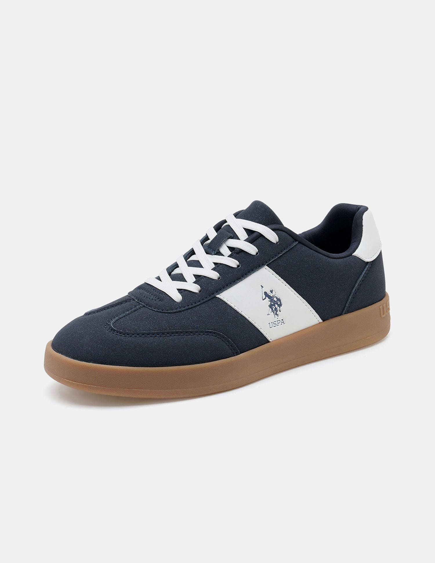 Men Colour Blocked Suede Skylar 2.0 Sneakers Navy - U.S. POLO ASSN. | Large