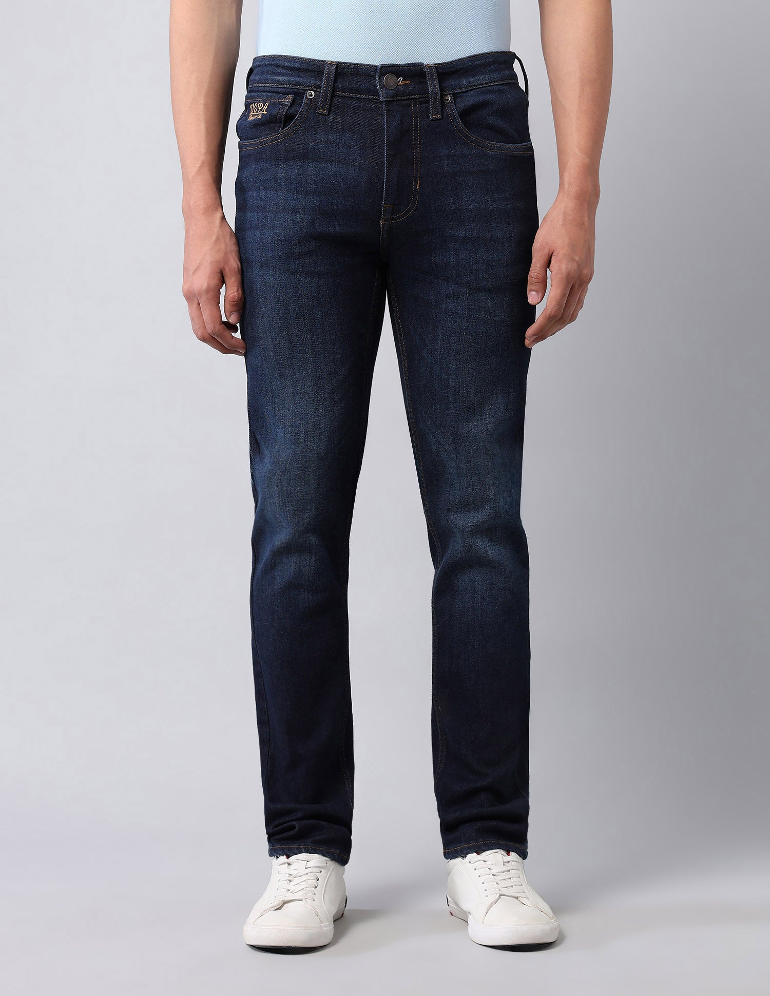 Regallo Skinny Fit Blue Jeans Dark Blue - U.S. Polo Assn. India | Large