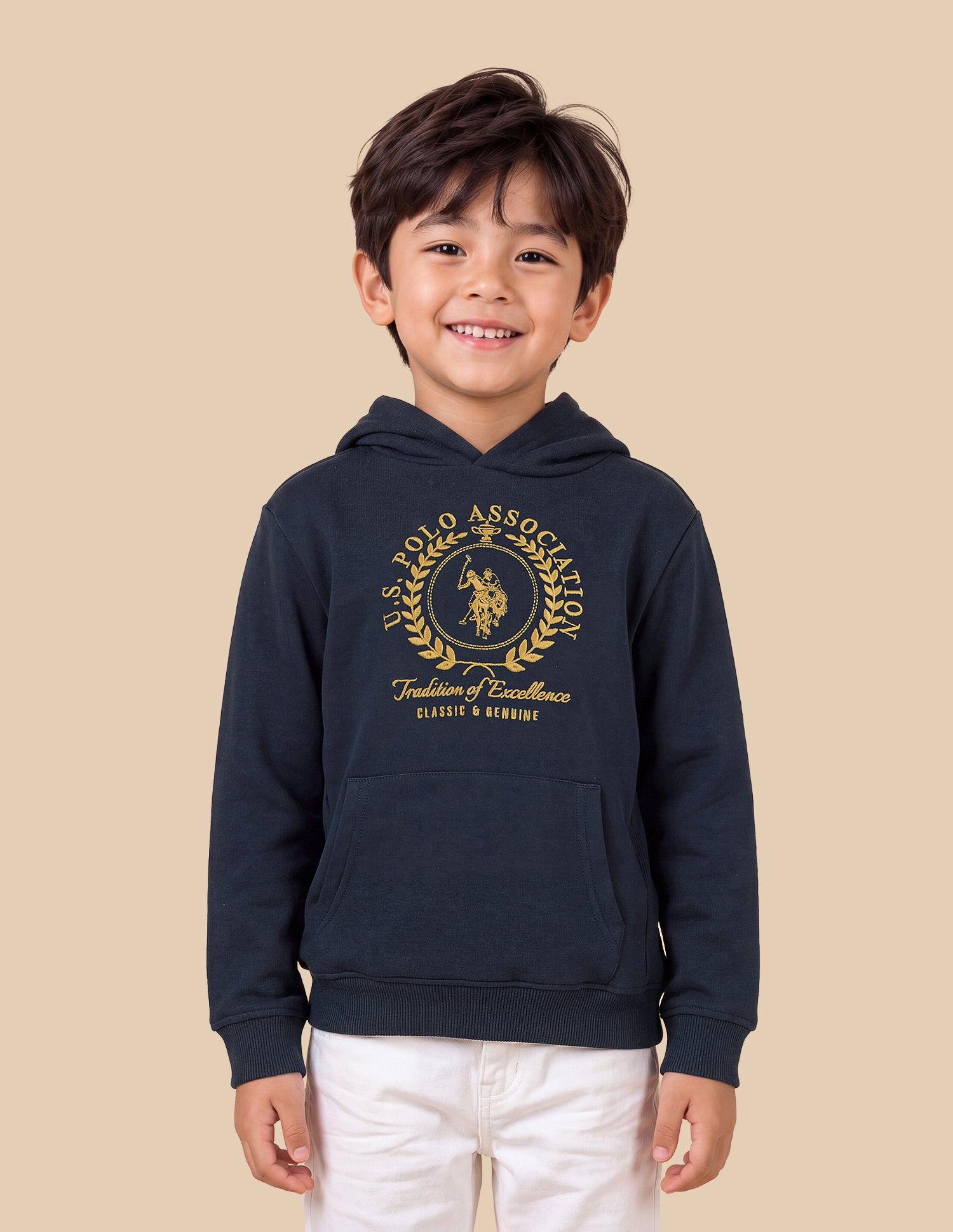 Brand Embroidered Regular Fit Sweatshirt Navy - U.S. Polo Assn. India | Large