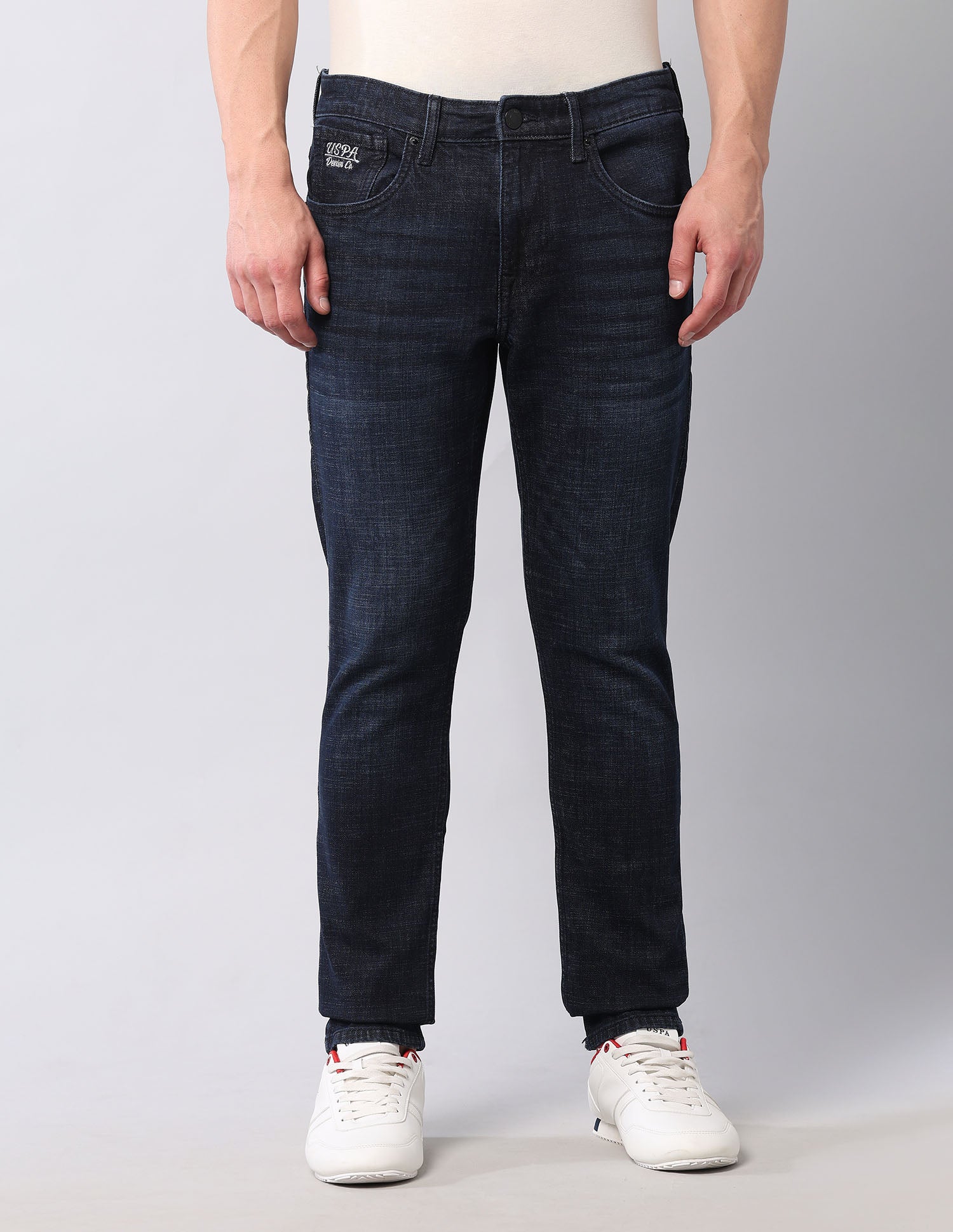 Brandon Slim Tapered Fit Blue Jeans Blue - U.S. POLO ASSN. | Large