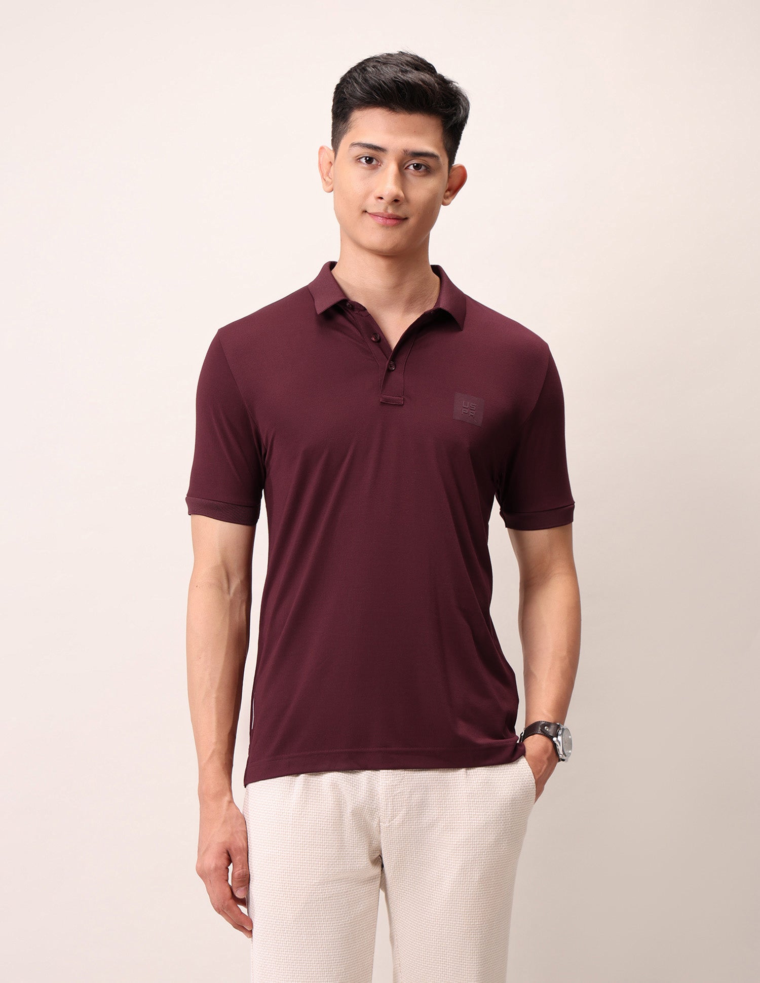 Muscle Fit Outdoor Polo Shirt Maroon - U.S. Polo Assn. India | Large