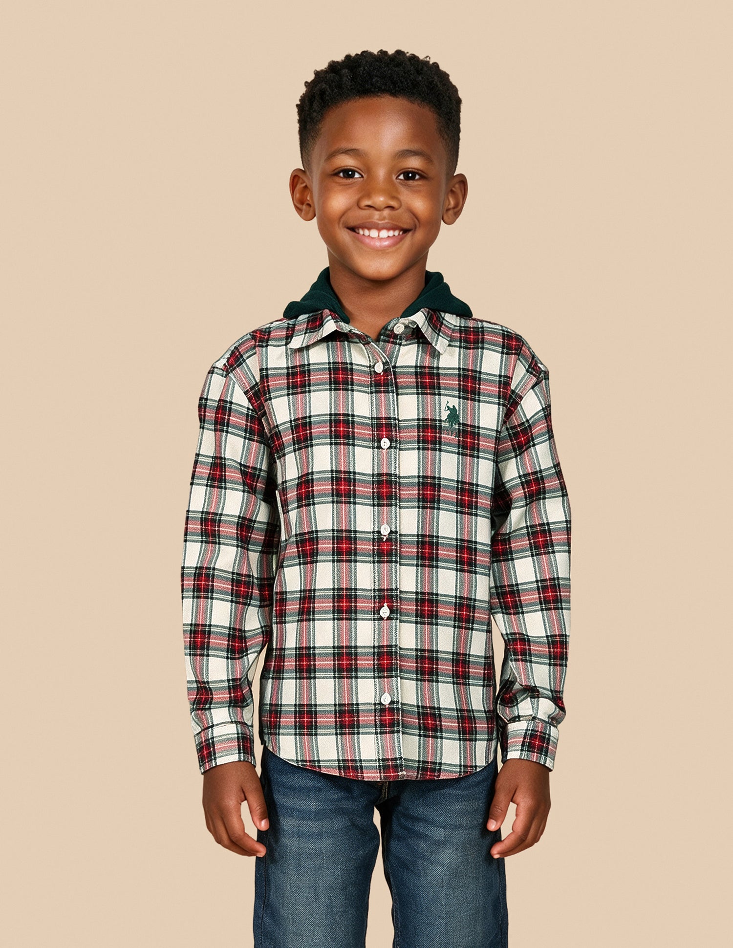 Twill Plaid Checked Shirt Red - U.S. Polo Assn. India | Large