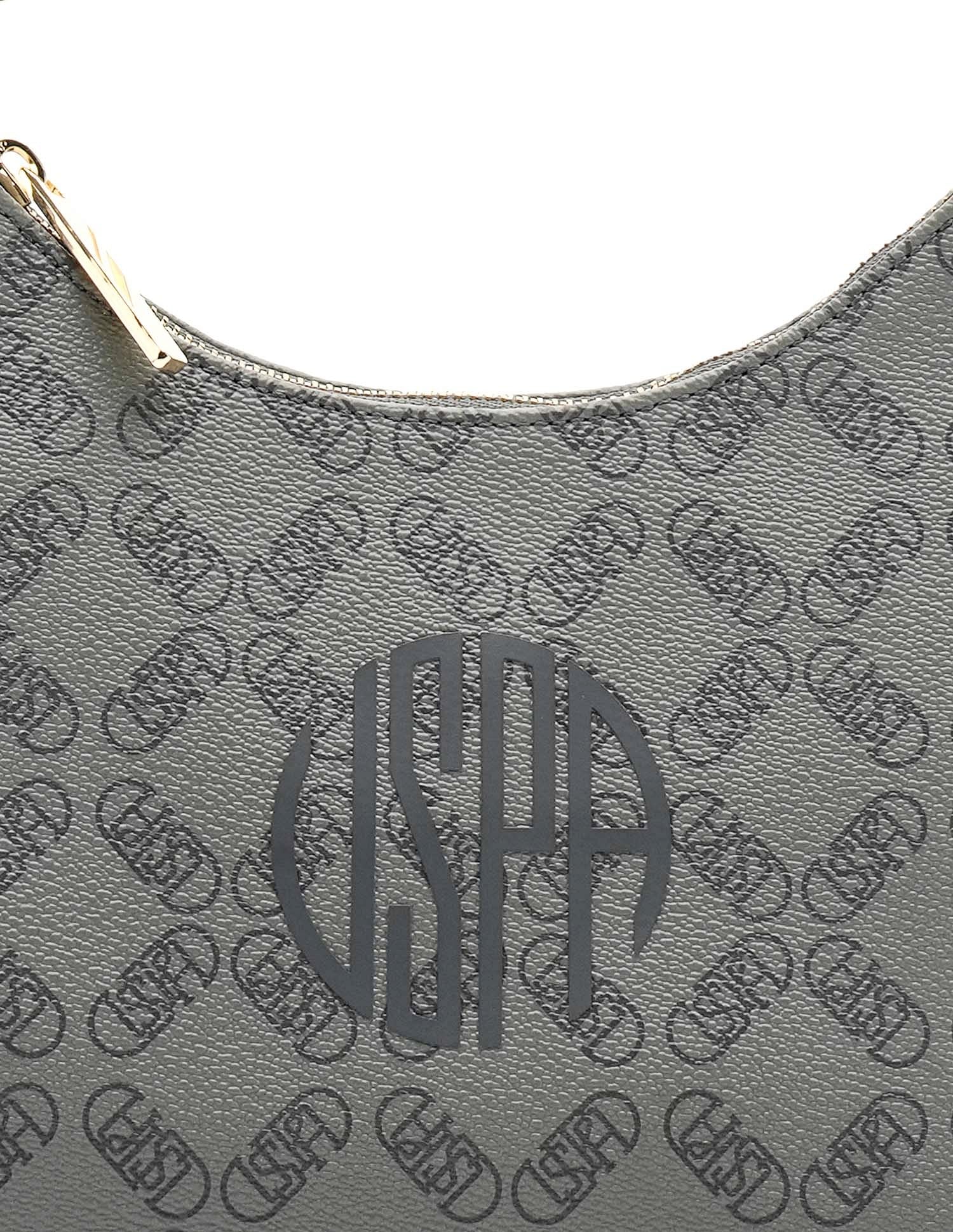 Cathay Monogram Shoulder Bag Grey - U.S. POLO ASSN. | Large