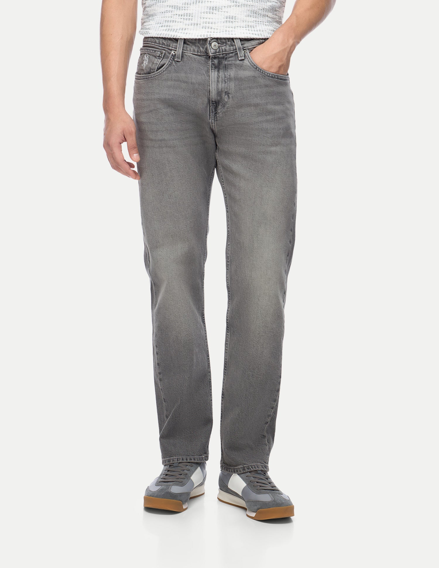 Mason Regular Straight Fit Grey Jeans Washed Grey - U.S. Polo Assn. India | Large