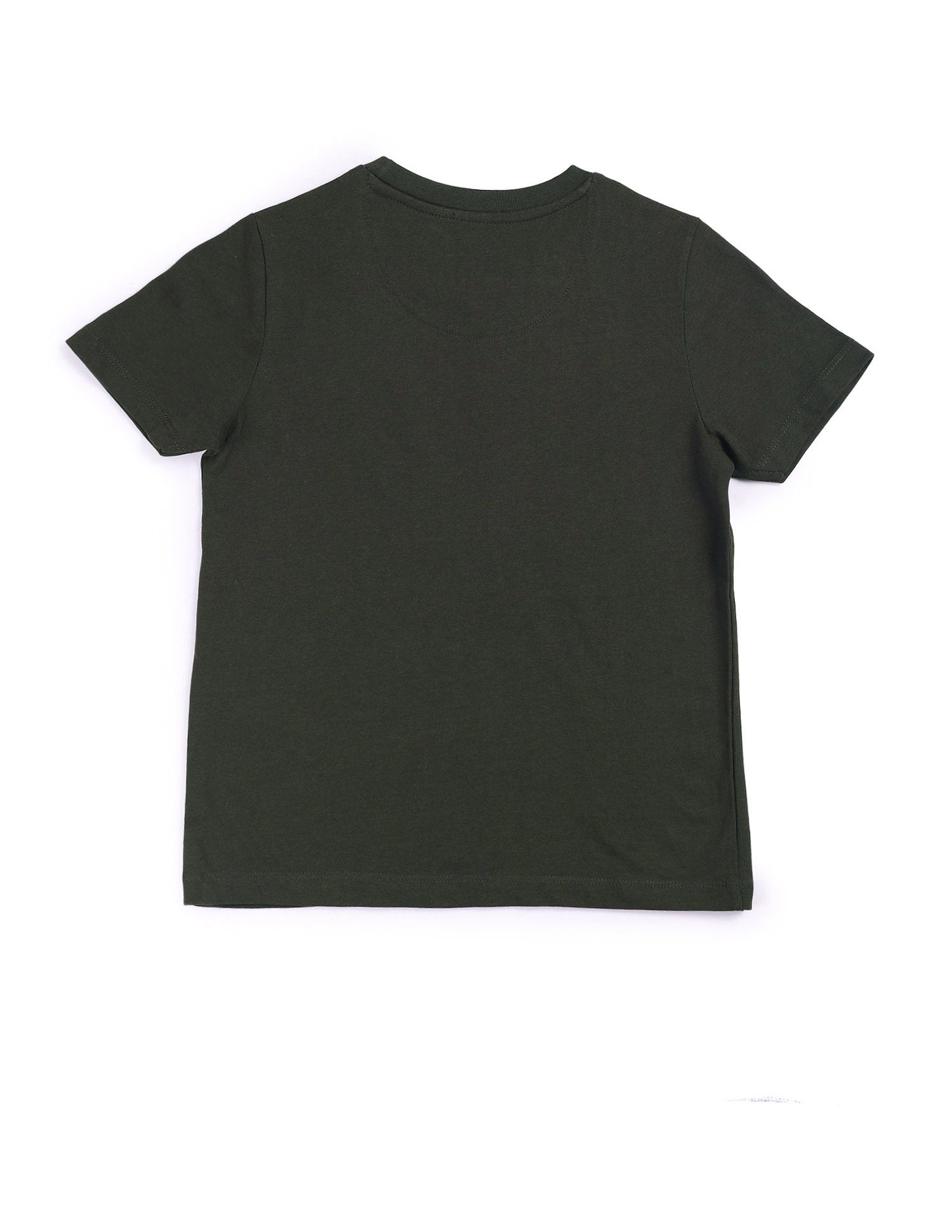 Boys Reflective Print T-Shirt Dark Olive - U.S. Polo Assn. India | Large