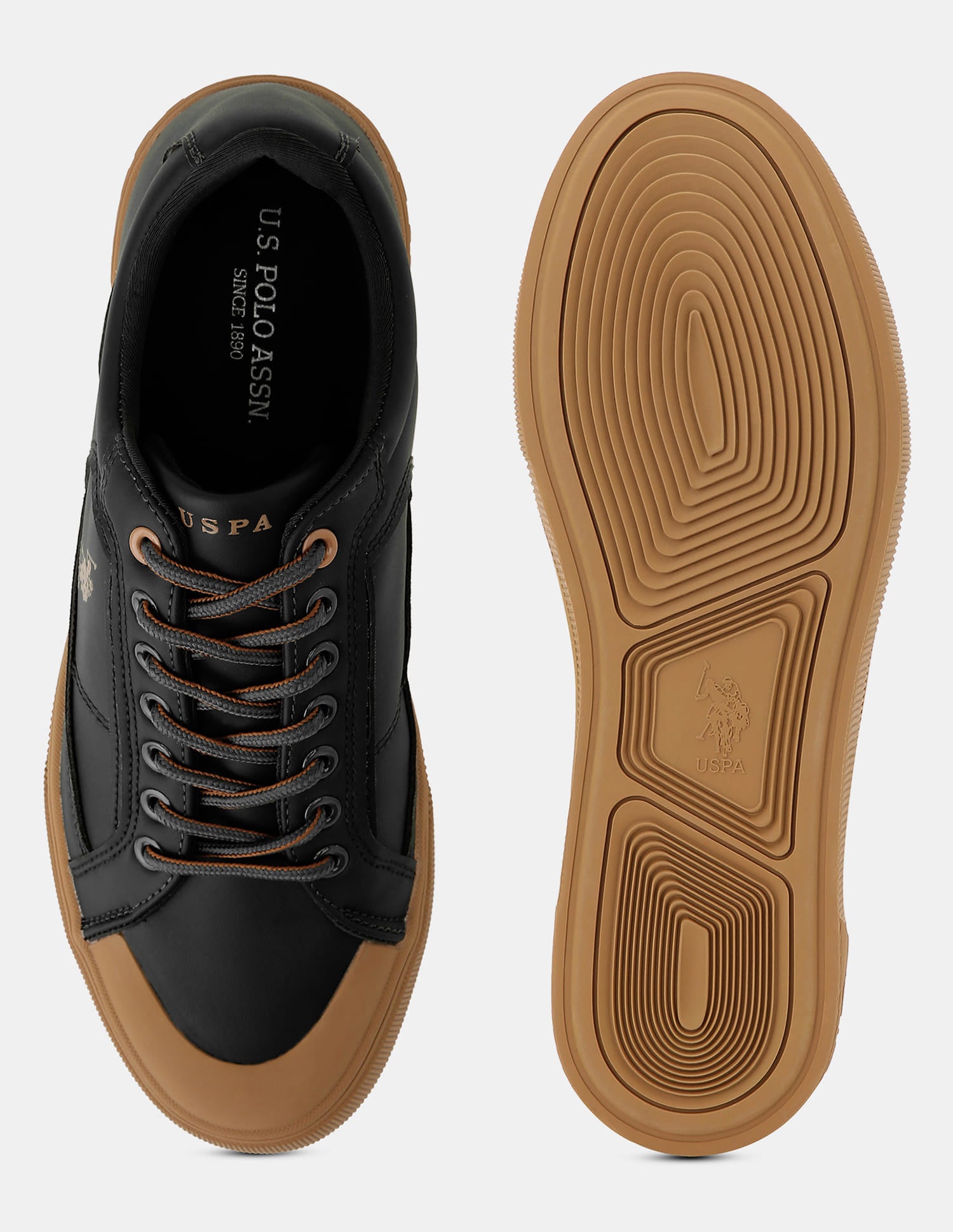 Men Ruben 2.0 Colour Blocked Sneakers Black - U.S. Polo Assn. India | Large