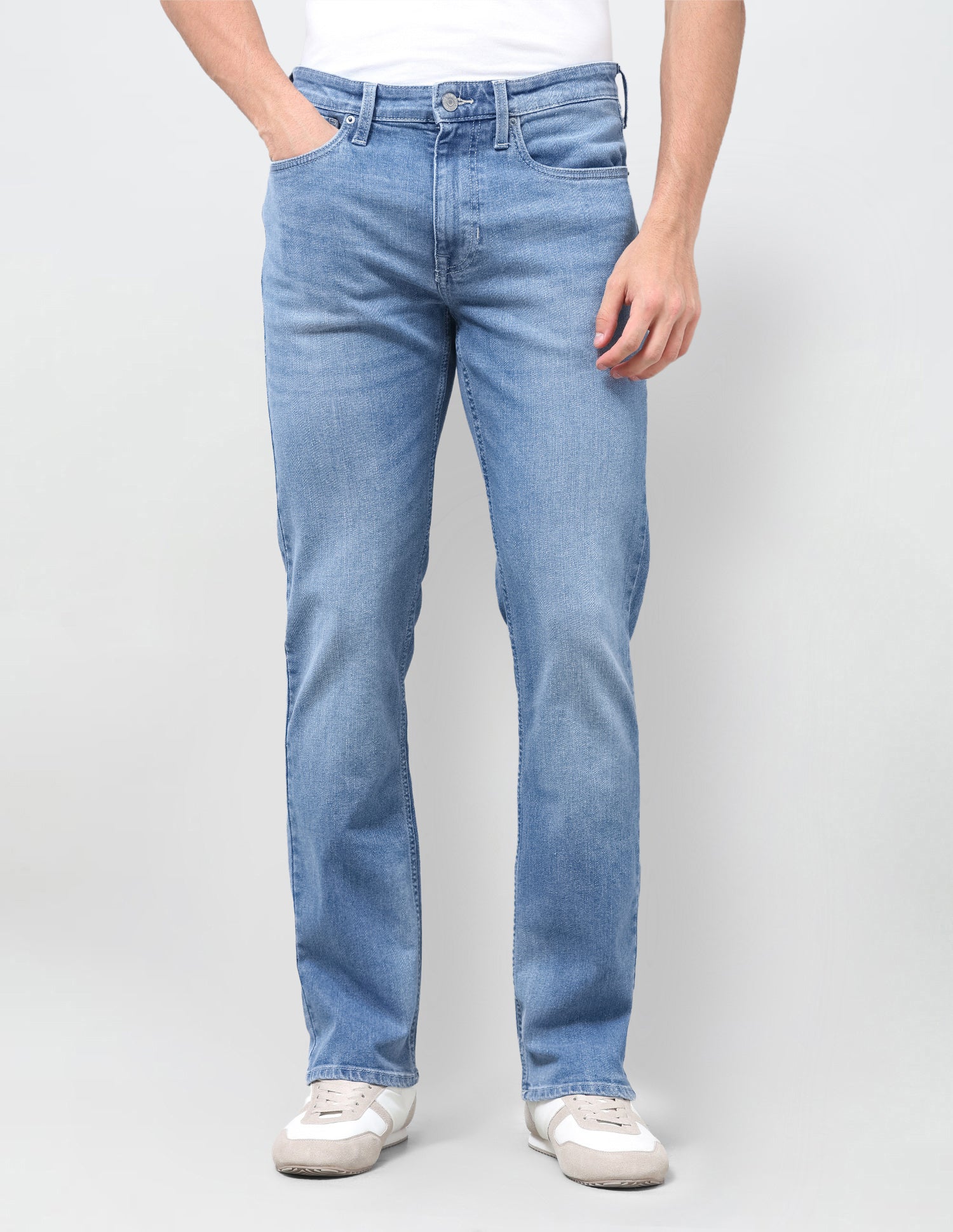 Harold Slim Straight Fit Blue Jeans Light Blue - U.S. Polo Assn. India | Large