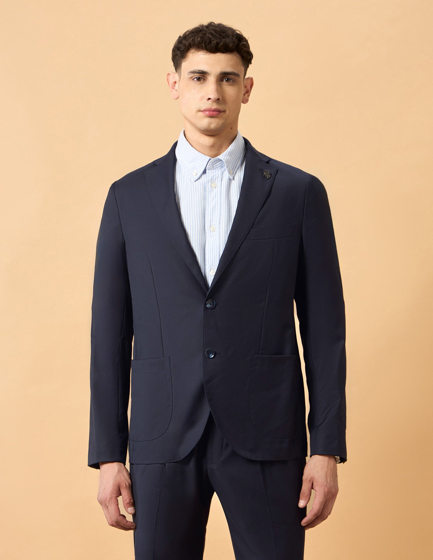 Pacho X Satin Slim Fit Blazer Navy - U.S. POLO ASSN. | Large