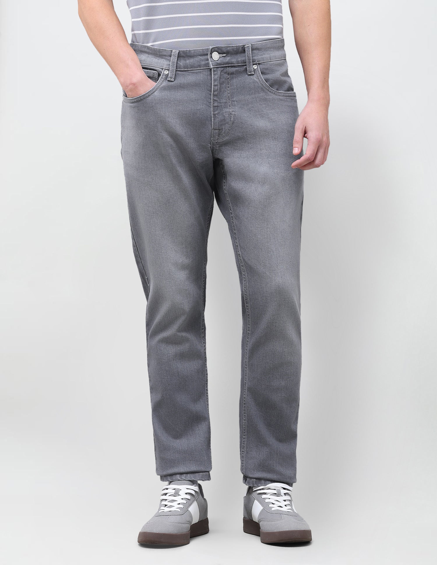 Brandon Slim-Tapered Fit Grey Jeans Grey - U.S. Polo Assn. India | Large
