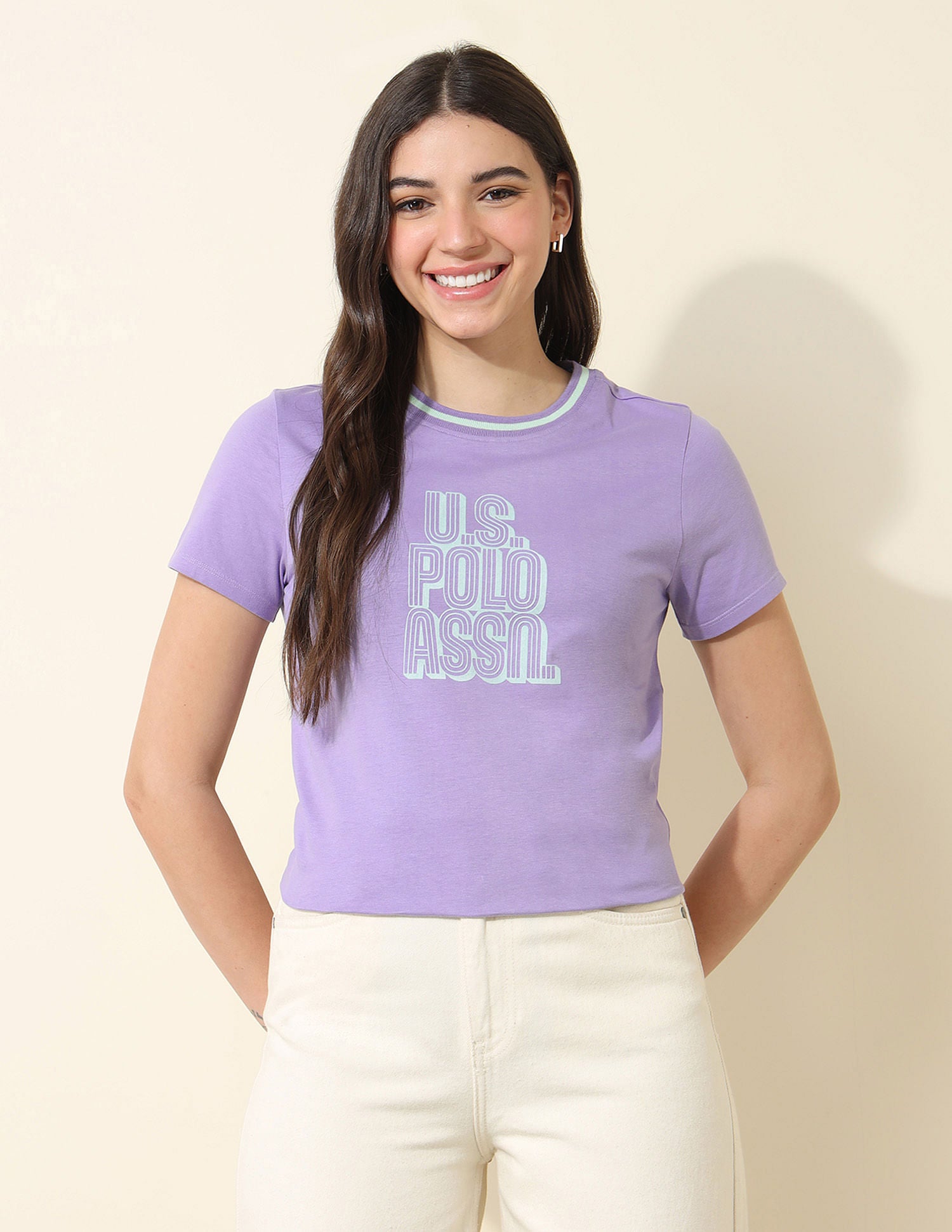 Regular Fit Brand Printed T-Shirt Lavender - U.S. POLO ASSN. | Large