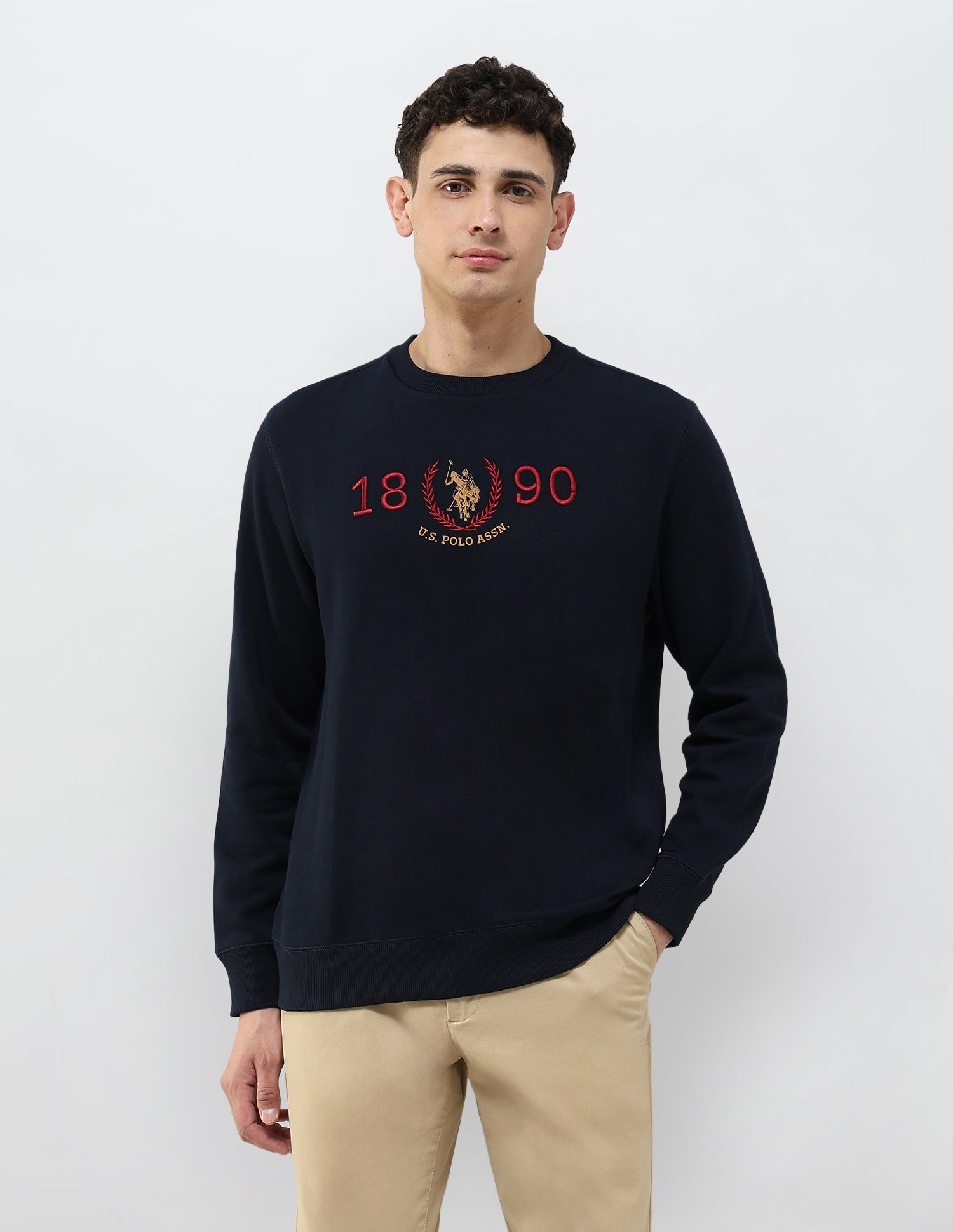 Brand Embroidered Regular Fit Sweatshirt Navy - U.S. POLO ASSN. | Large