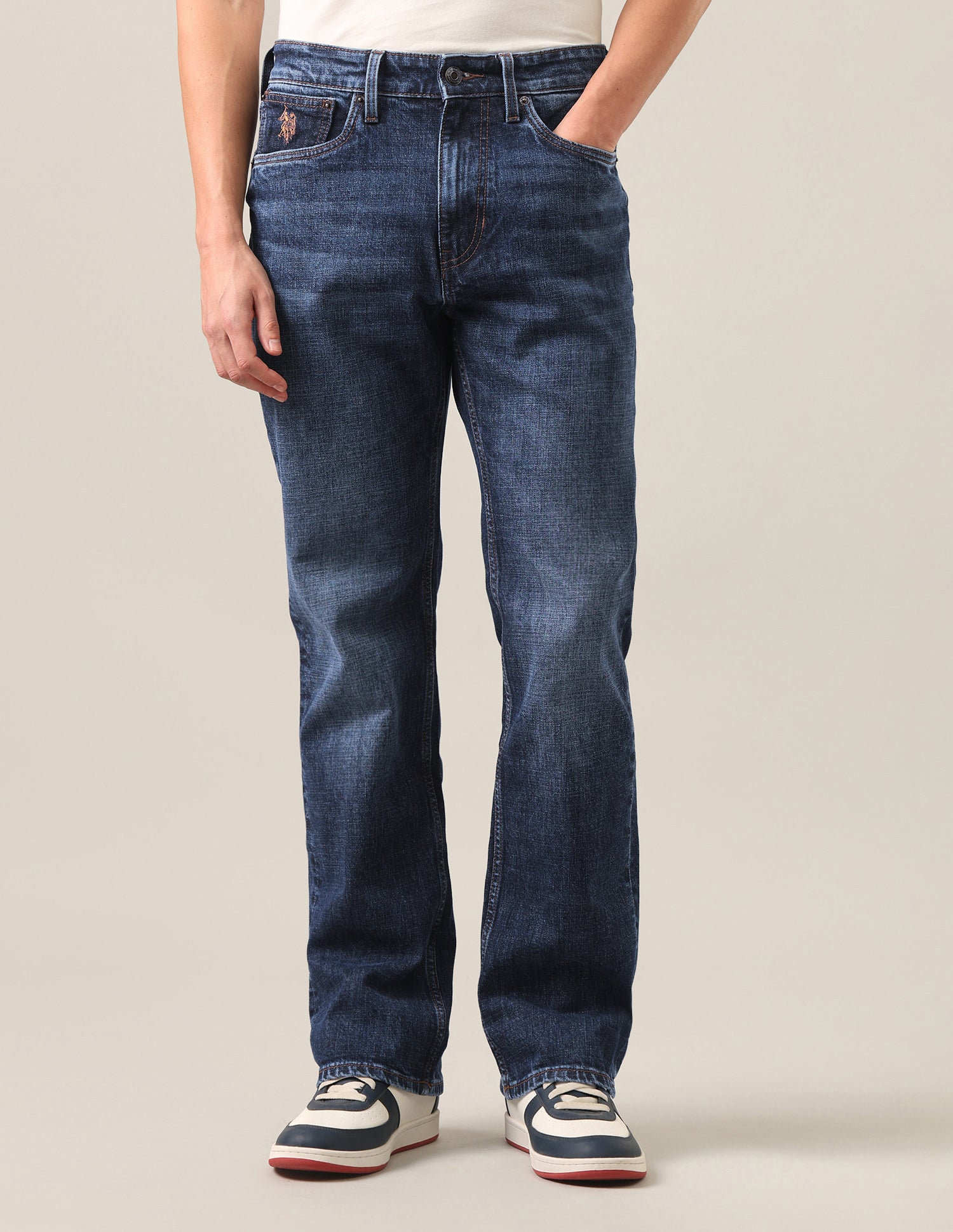 Connor Bootcut Fit Blue Jeans Dark Blue - U.S. Polo Assn. India | Large