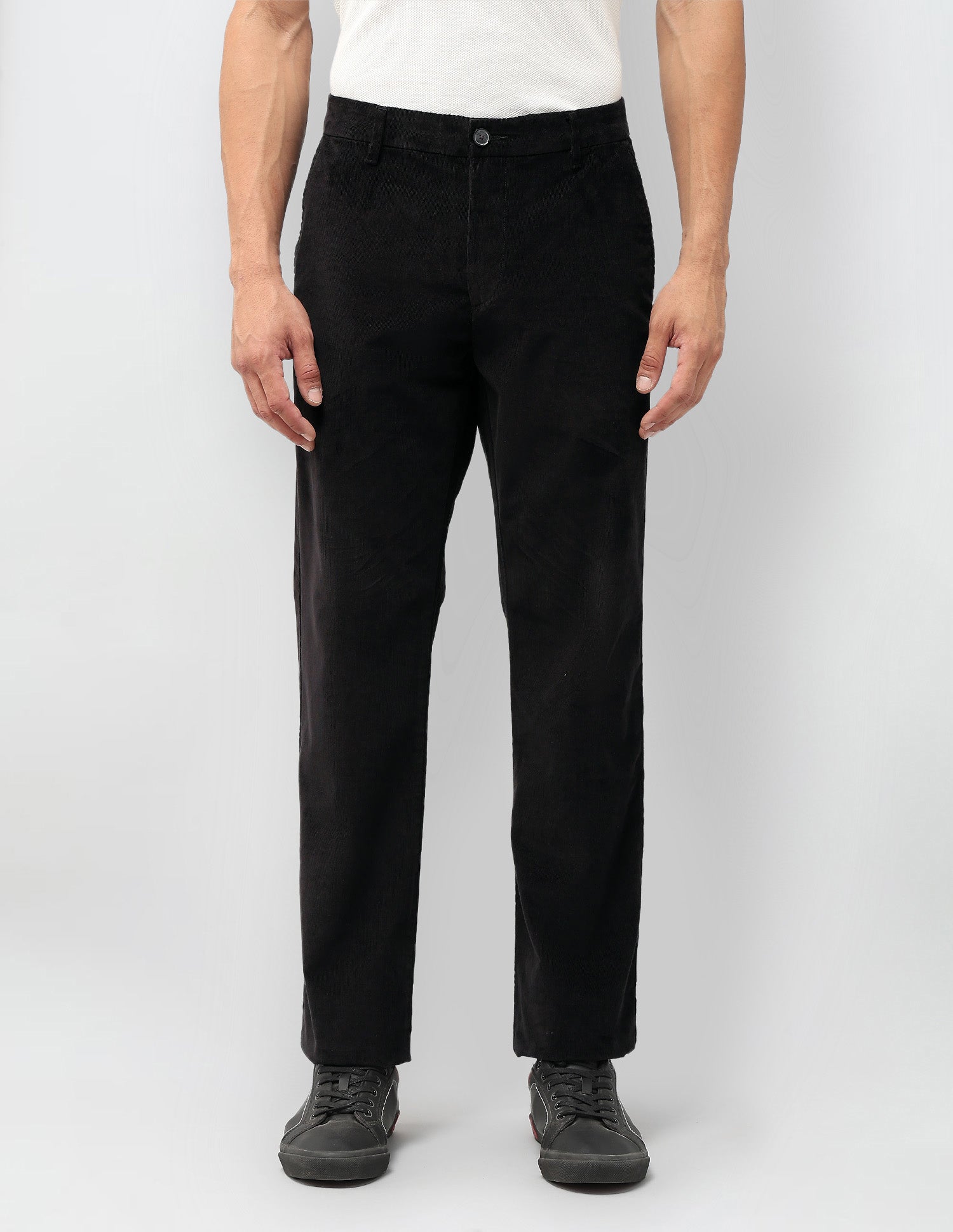 Mid Rise Slim Fit Trousers Black - U.S. Polo Assn. India | Large
