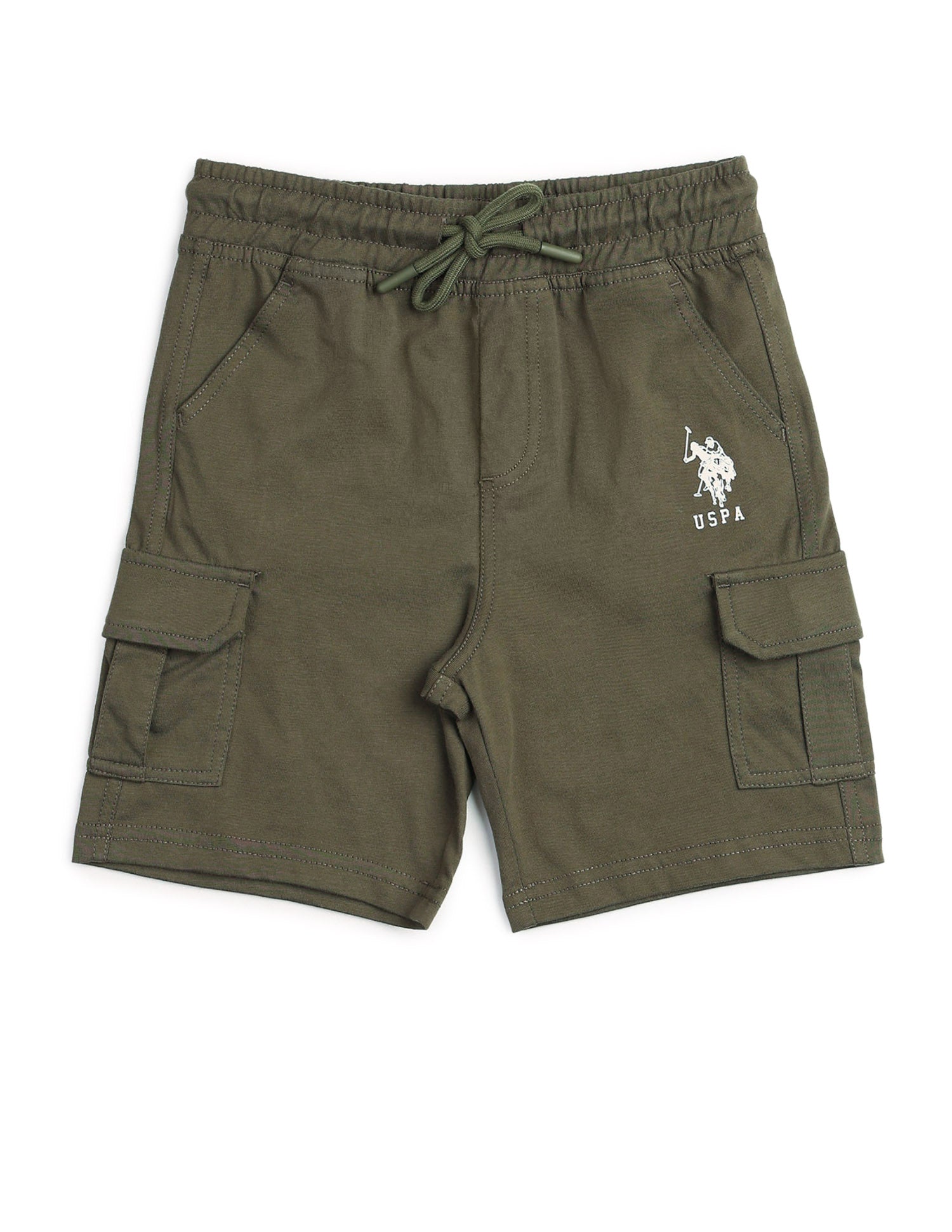 Boys Pure Cotton Regular Fit Shorts Olive - U.S. POLO ASSN. | Large