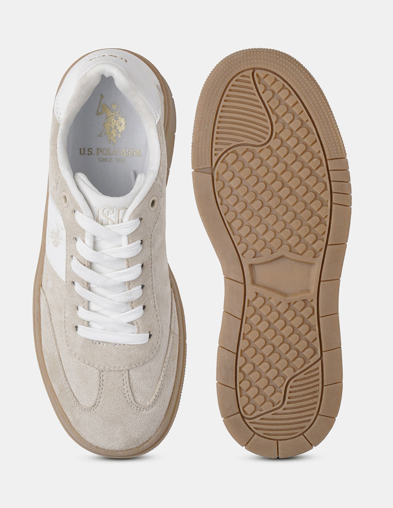 Women Colourblocked Zaira Sneakers Beige - U.S. Polo Assn. India | Large