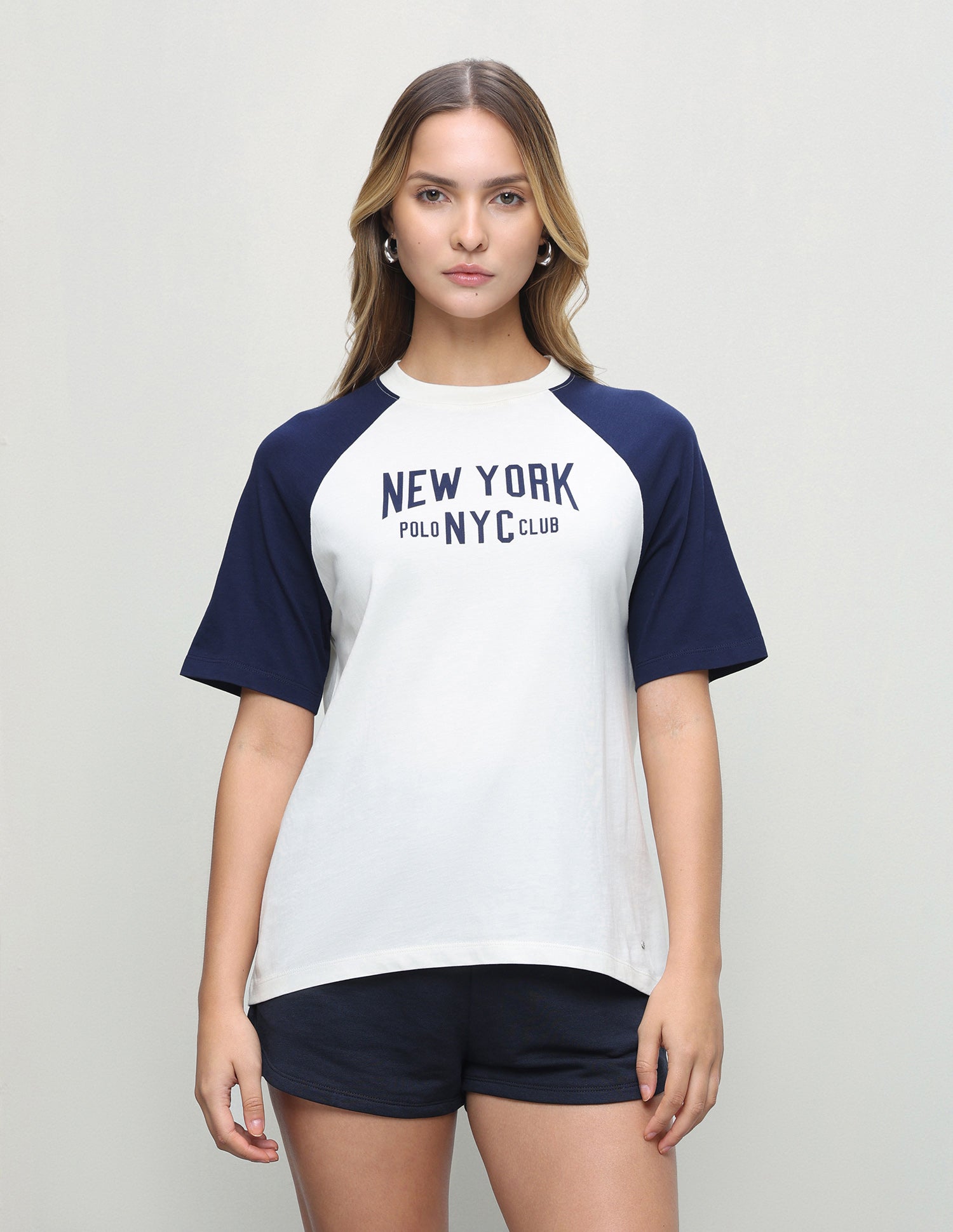 Typographic Printed Regular Fit T-Shirt Off White - U.S. Polo Assn. India | Large