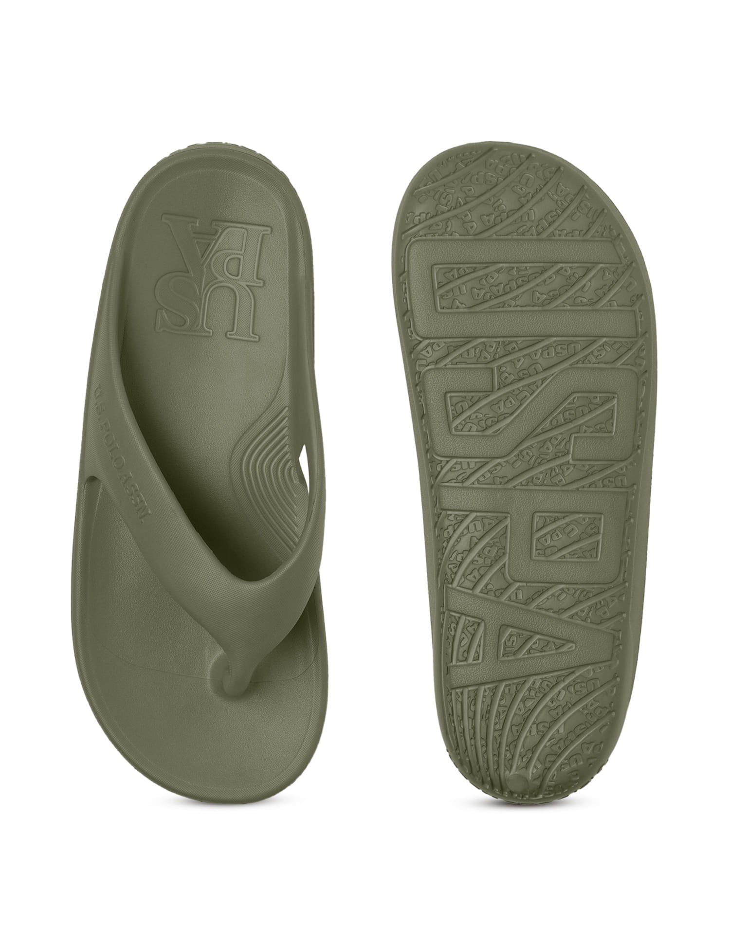 Men Axel 2.0 Dk. Green Foam Walk Flip Flop Green - U.S. Polo Assn. India | Large