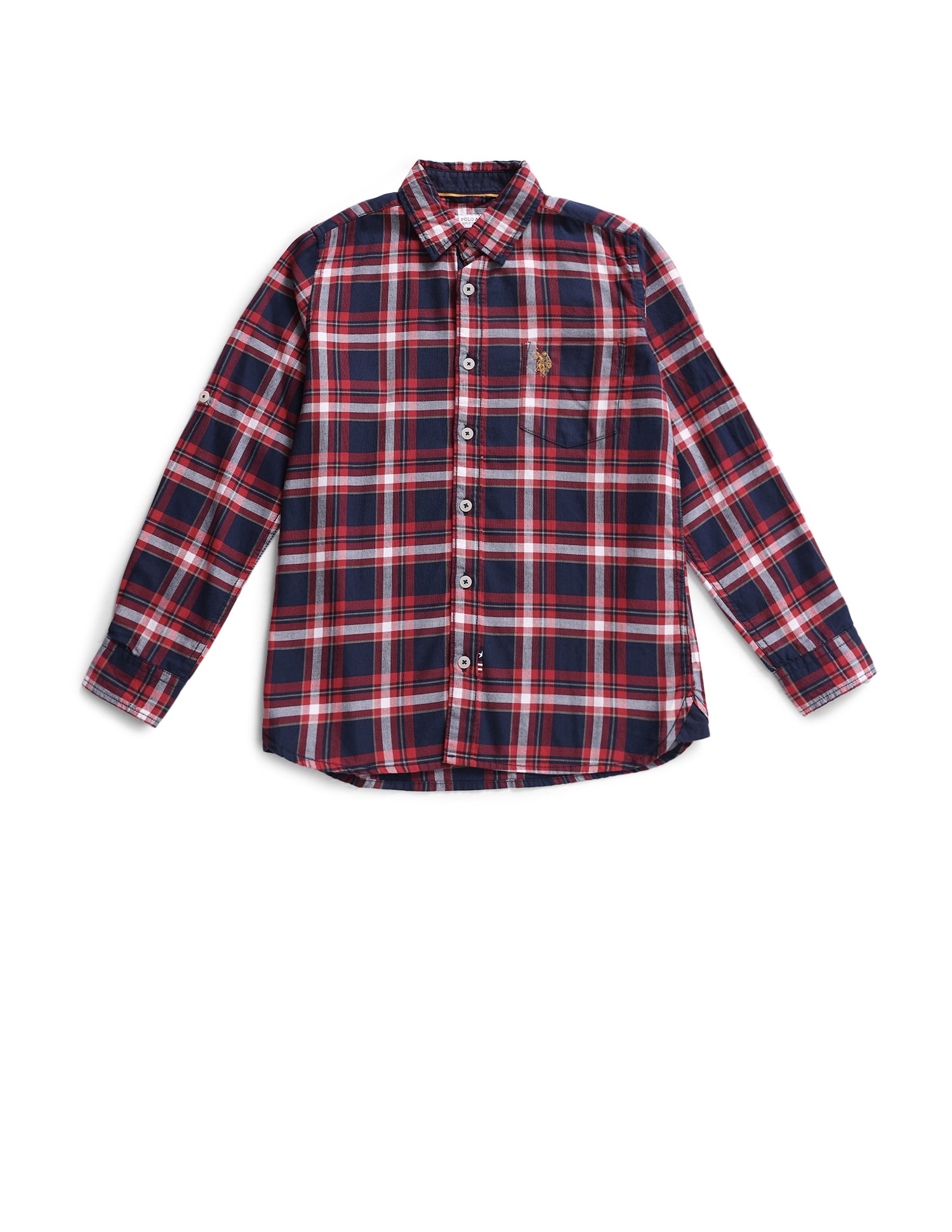 Spread Collar Check Shirt Red - U.S. Polo Assn. India | Large