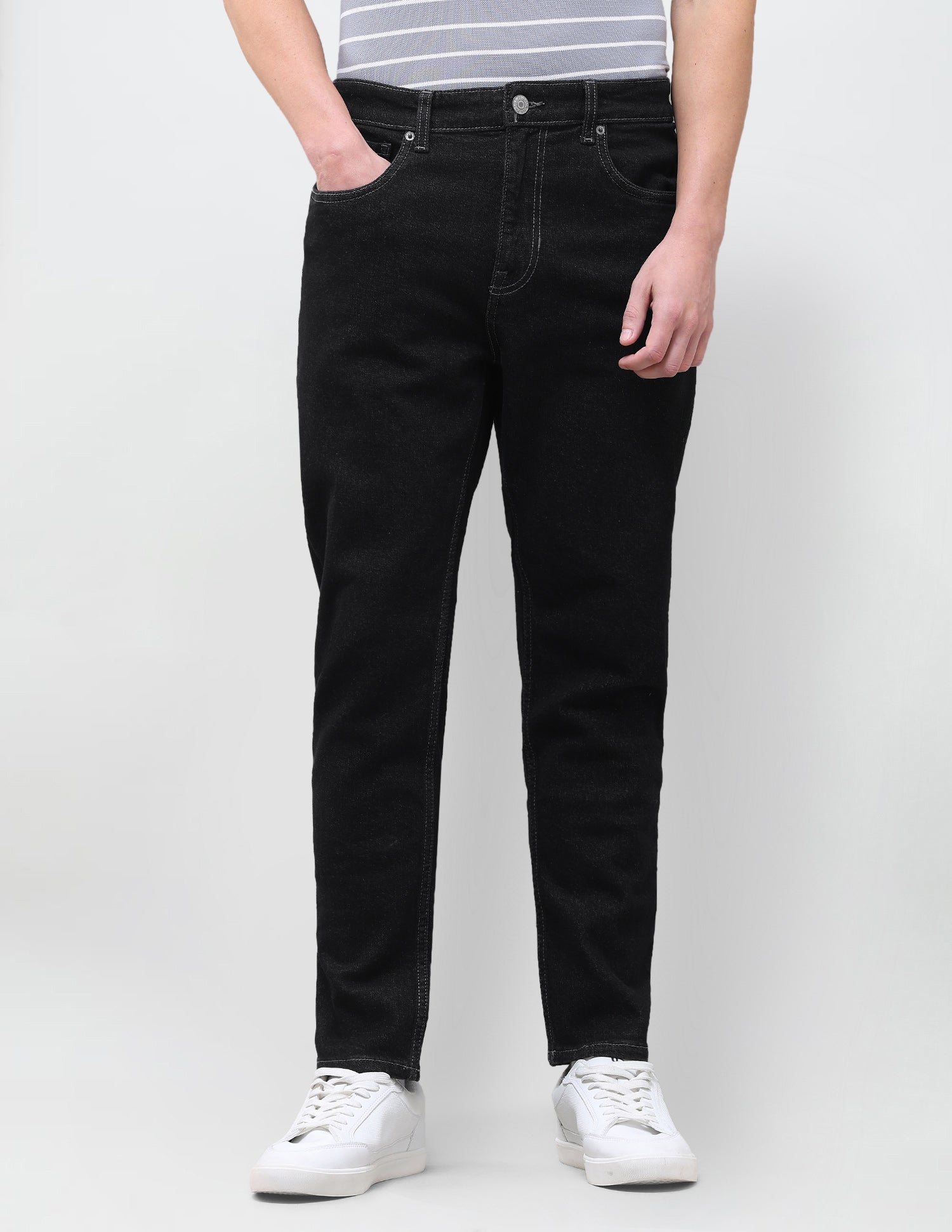 Cole Comfort Cropped Fit Black Jeans Black - U.S. Polo Assn. India | Large
