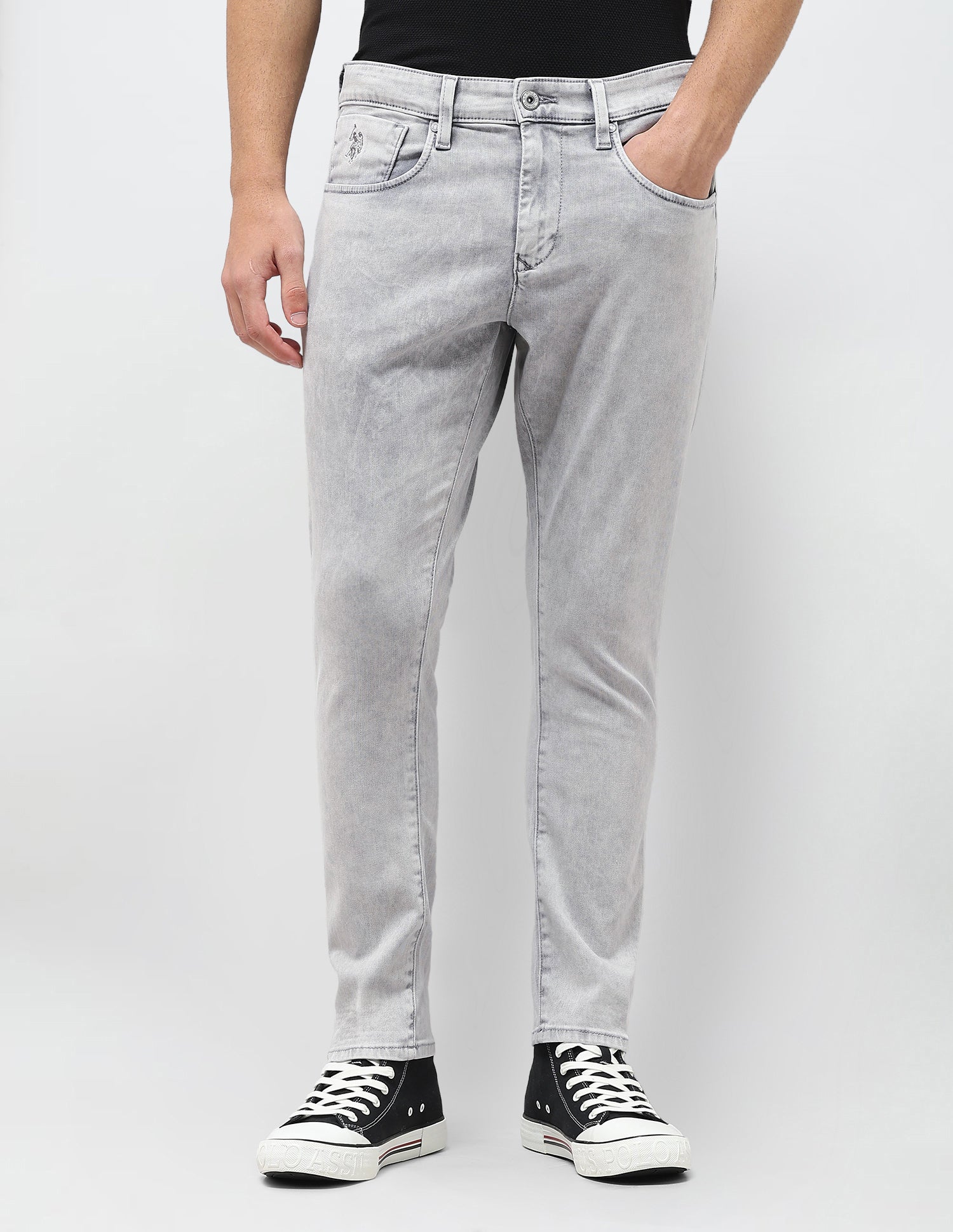 Henry Tapered Fit Grey Jeans Grey - U.S. Polo Assn. India | Large