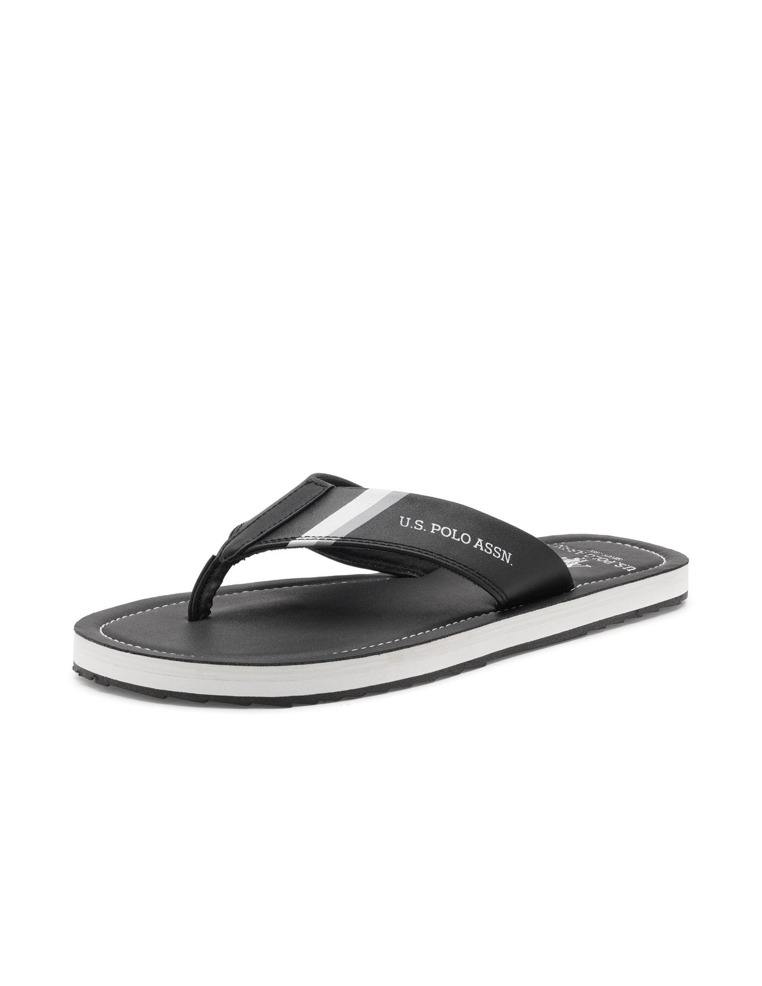 Men Patt 3 Slippers Black - U.S. POLO ASSN. | Large