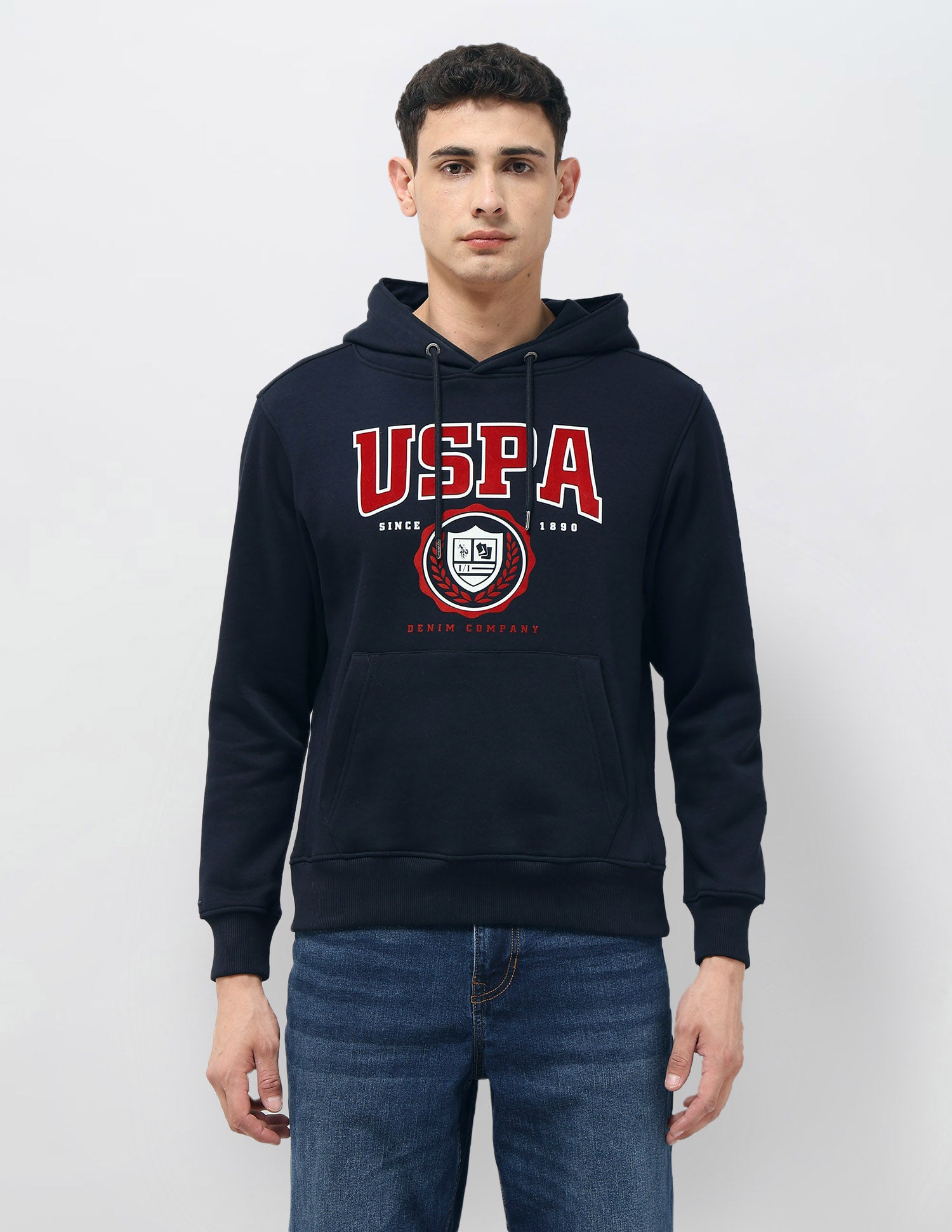 Brand Printed Regular Fit Sweatshirt Navy - U.S. POLO ASSN. | Large
