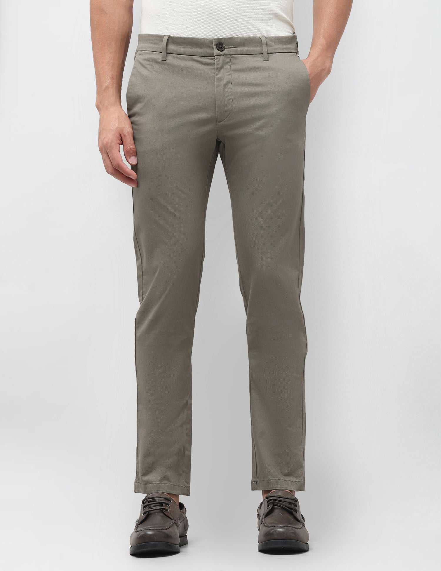 Denver Slim Fit All Over Printed Trousers Sage - U.S. Polo Assn. India | Large