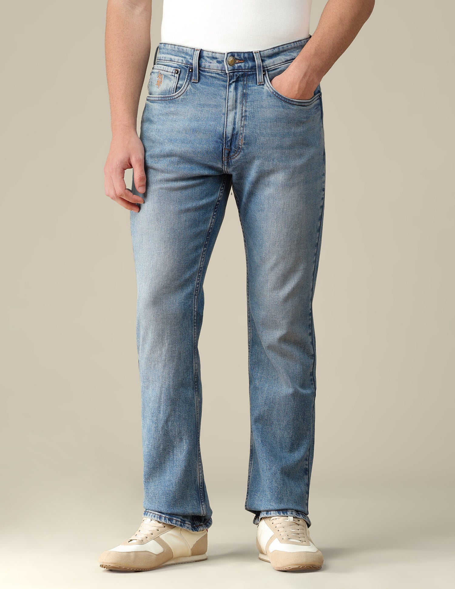 Connor Bootcut Fit Blue Jeans Light Blue - U.S. Polo Assn. India | Large