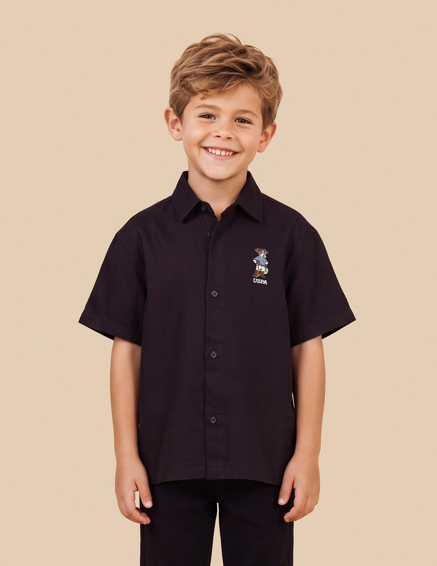 Twill Boxy Fit Shirt Brown - U.S. Polo Assn. India | Large