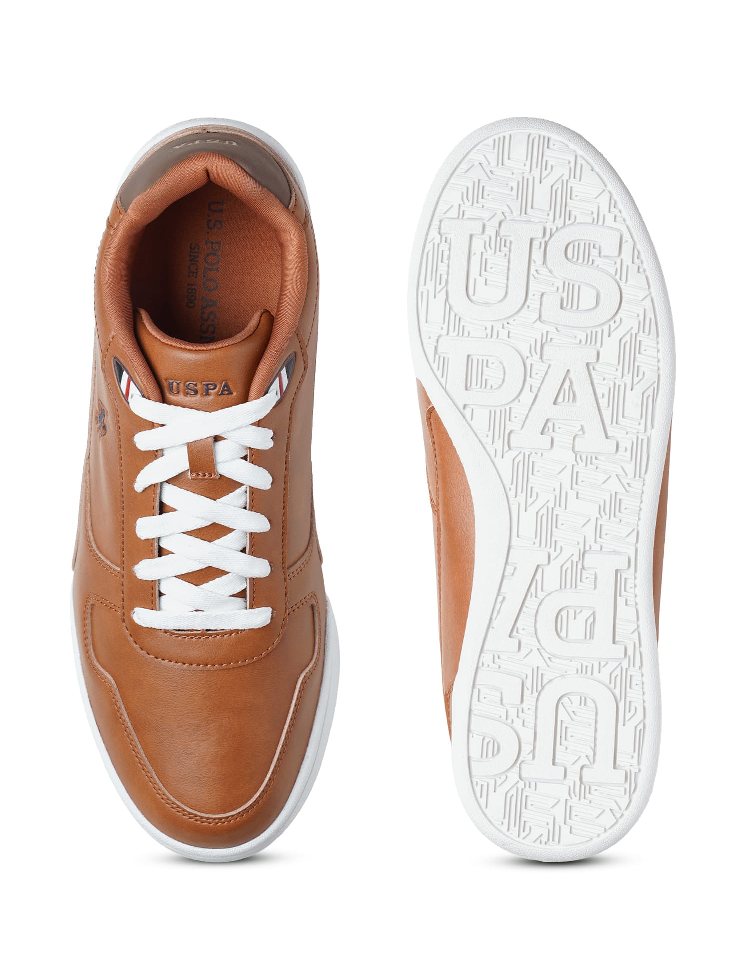 Men Valentin Solid Sneaker Tan - U.S. Polo Assn. India | Large