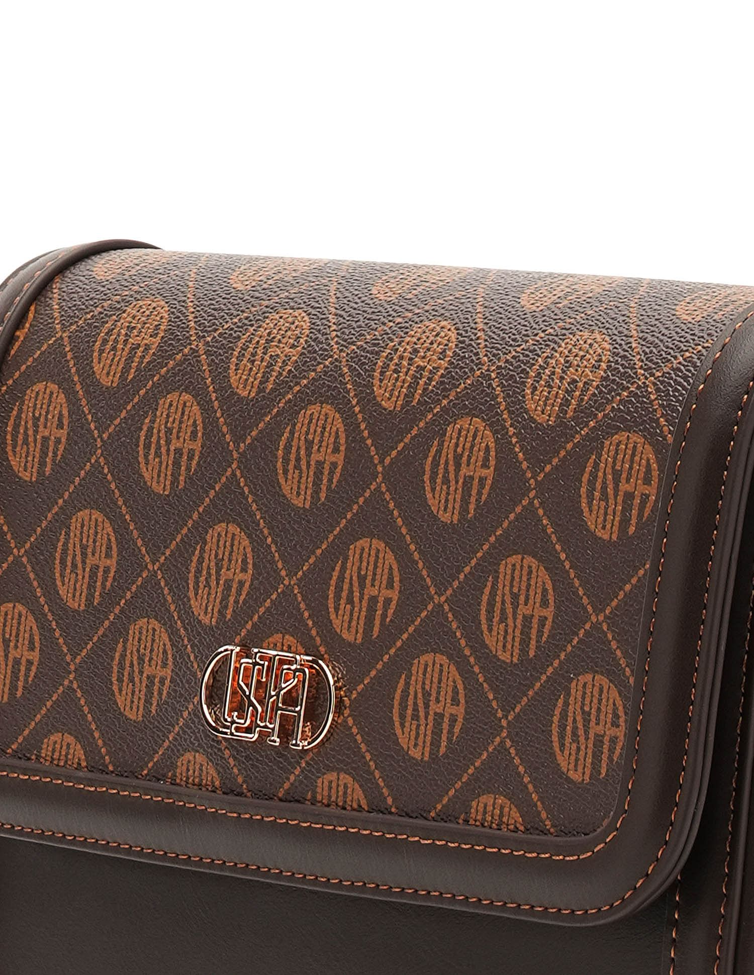 Agatha Monogram Cross Body Bag Brown - U.S. Polo Assn. India | Large