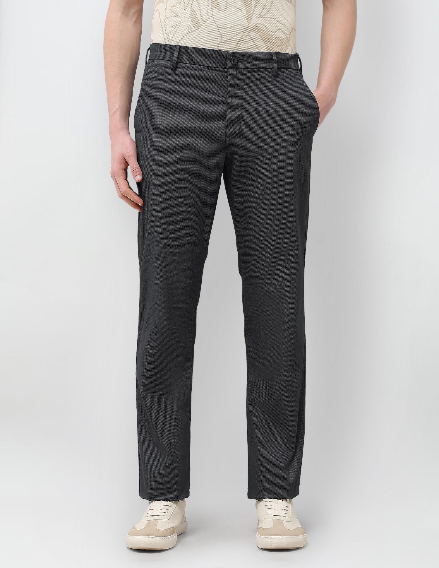 Mid Rise Riley Straight Fit Trousers Charcoal - U.S. Polo Assn. India | Large