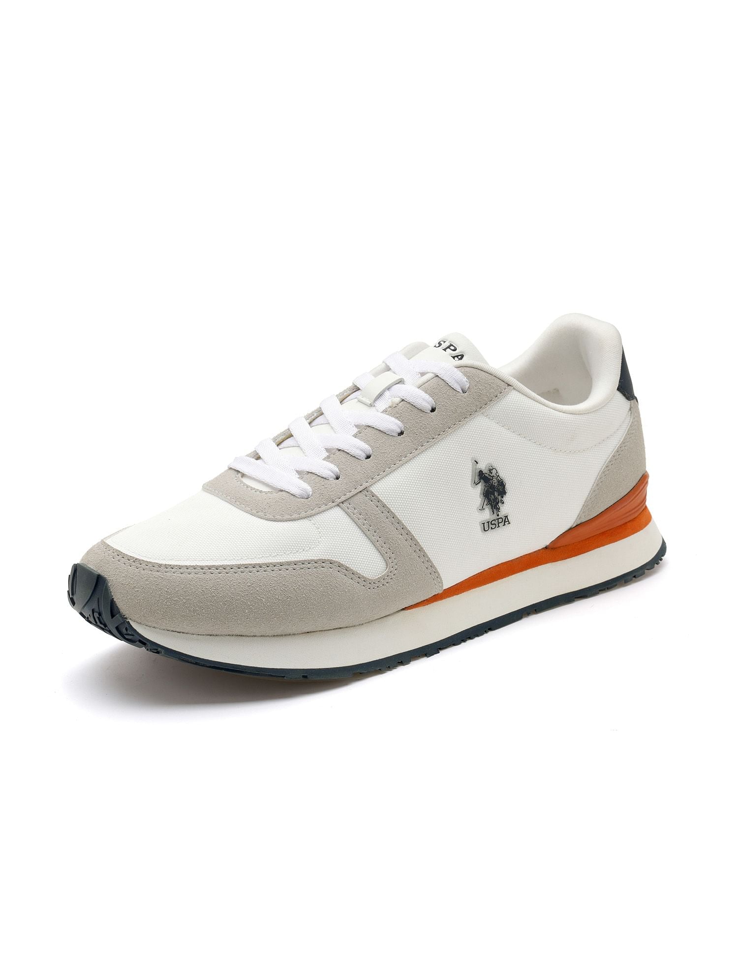 Men Tregon Suede Colourblocked Sneakers Off White - U.S. POLO ASSN. | Large