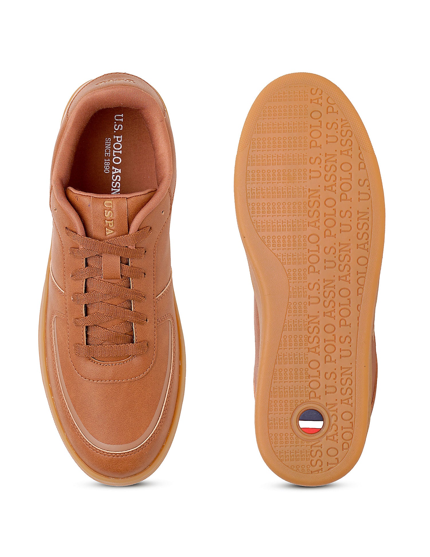Men Reiner Tan Retro Court Sneakers Tan - U.S. POLO ASSN. | Large